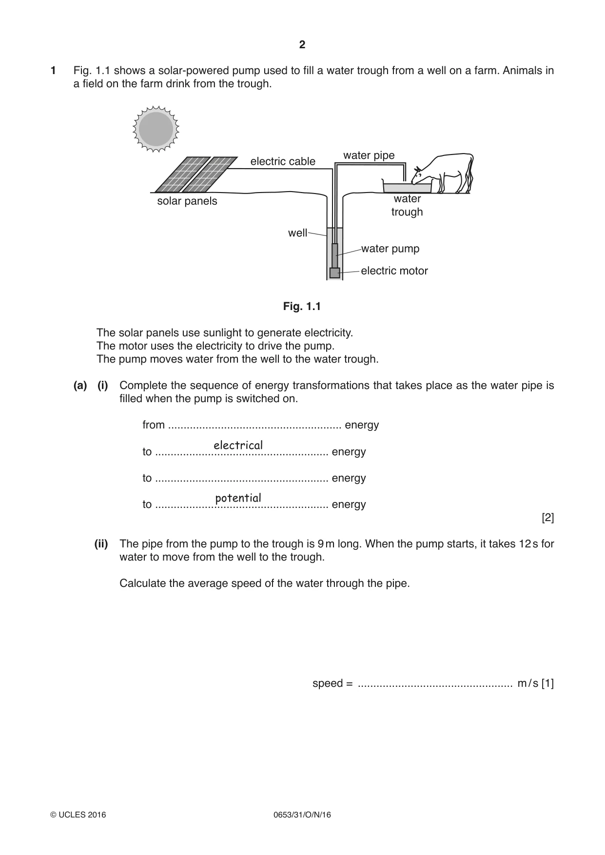 Cambridge IGCSE Science - Combined 0653 2016 Oct/Nov Paper 3 · Variant 1 question paper, page 2 of 24