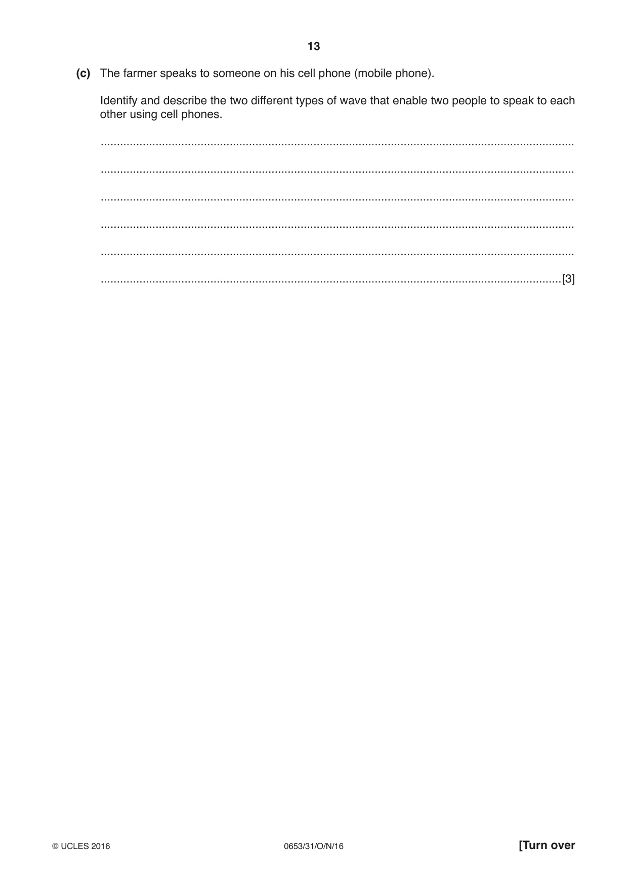 Cambridge IGCSE Science - Combined 0653 2016 Oct/Nov Paper 3 · Variant 1 question paper, page 13 of 24