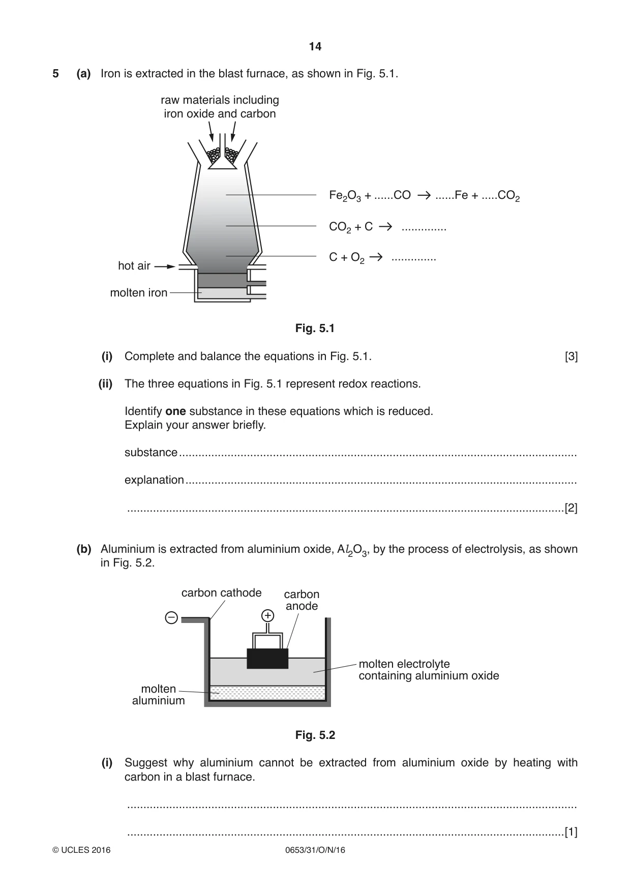 Cambridge IGCSE Science - Combined 0653 2016 Oct/Nov Paper 3 · Variant 1 question paper, page 14 of 24