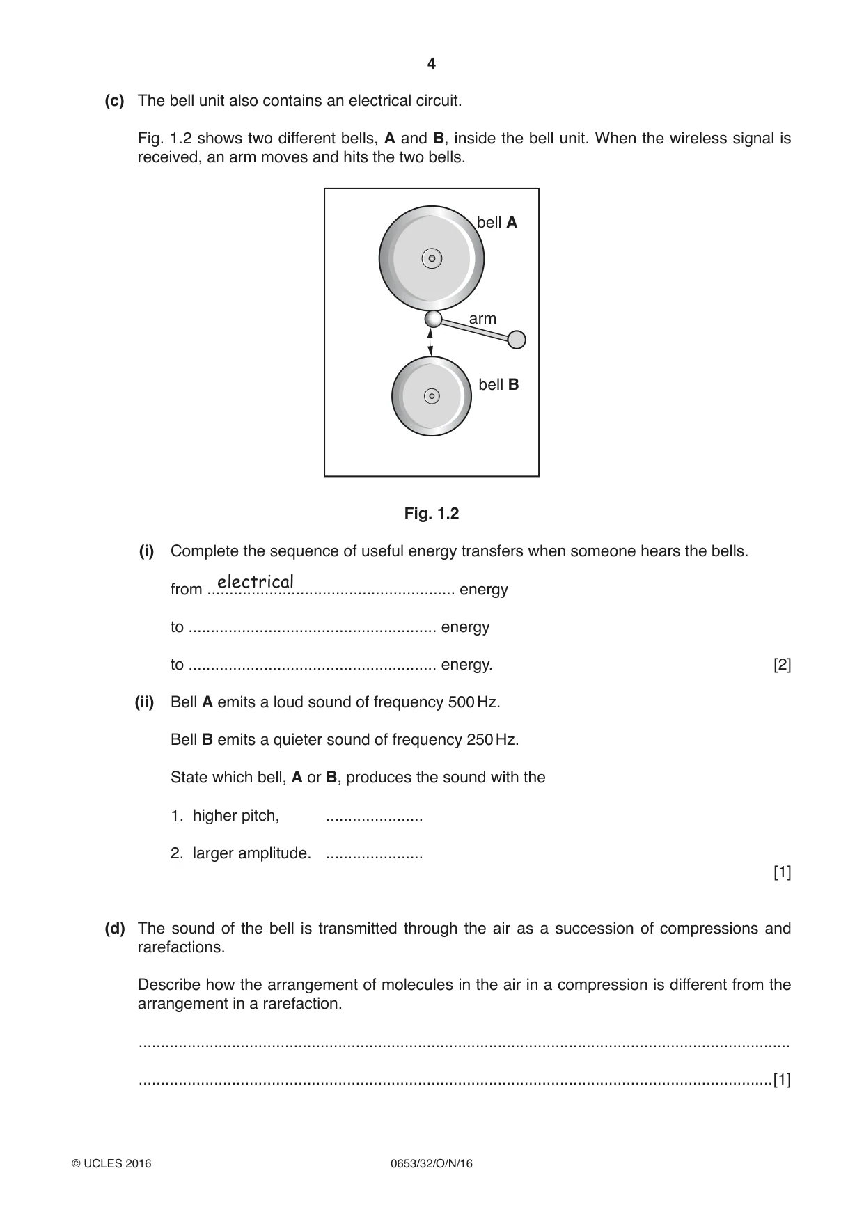 Cambridge IGCSE Science - Combined 0653 2016 Oct/Nov Paper 3 · Variant 2 question paper, page 4 of 20