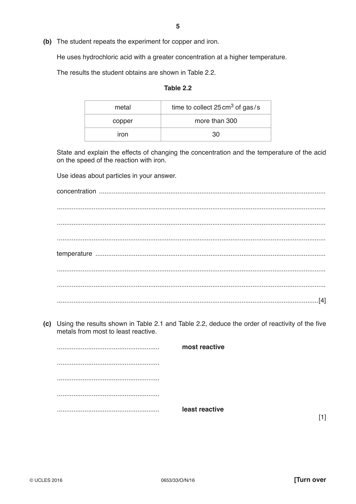Cambridge IGCSE Science - Combined 0653 2016 Oct/Nov Paper 3 · Variant 3 question paper, page 5 of 24
