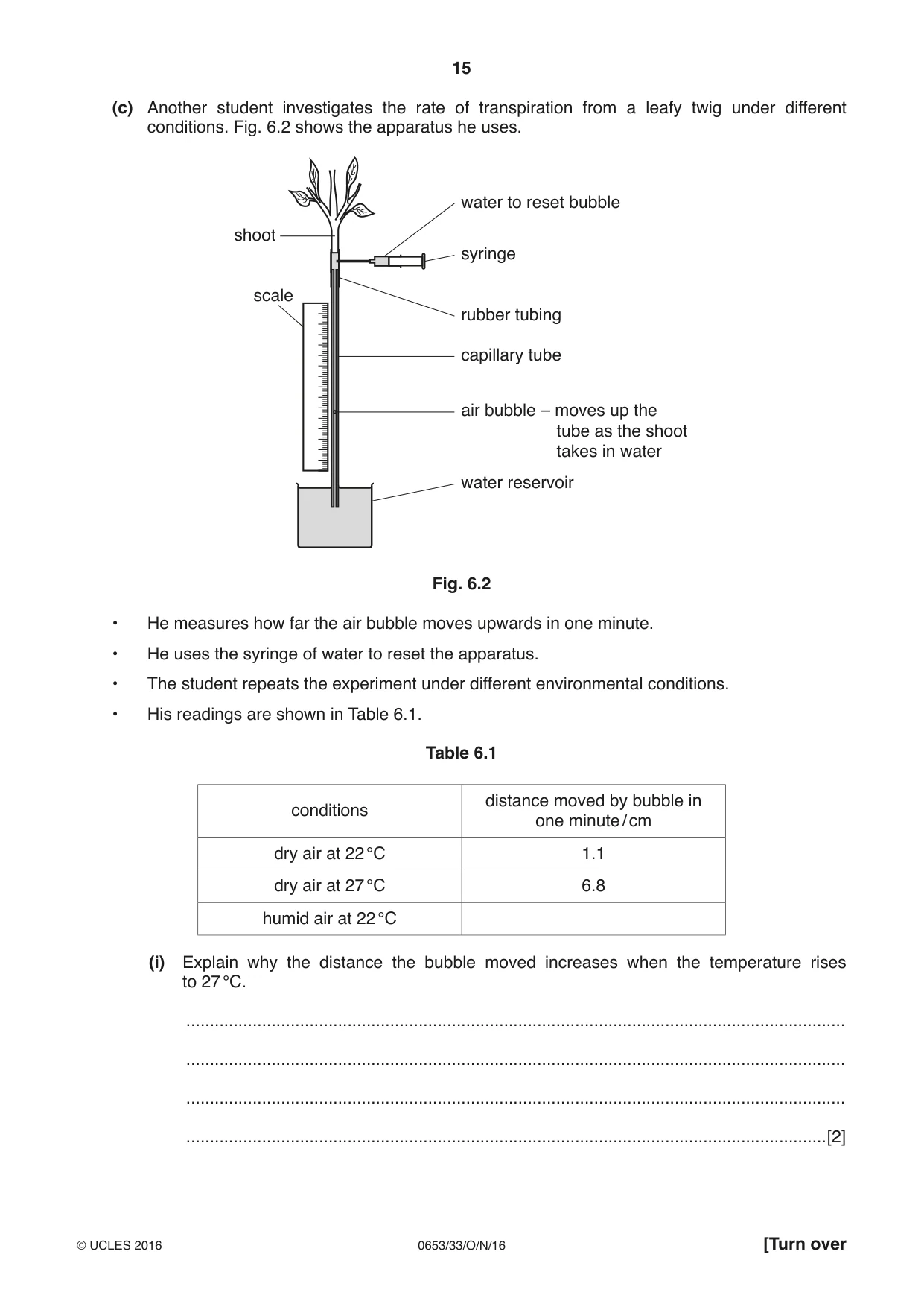 Cambridge IGCSE Science - Combined 0653 2016 Oct/Nov Paper 3 · Variant 3 question paper, page 15 of 24