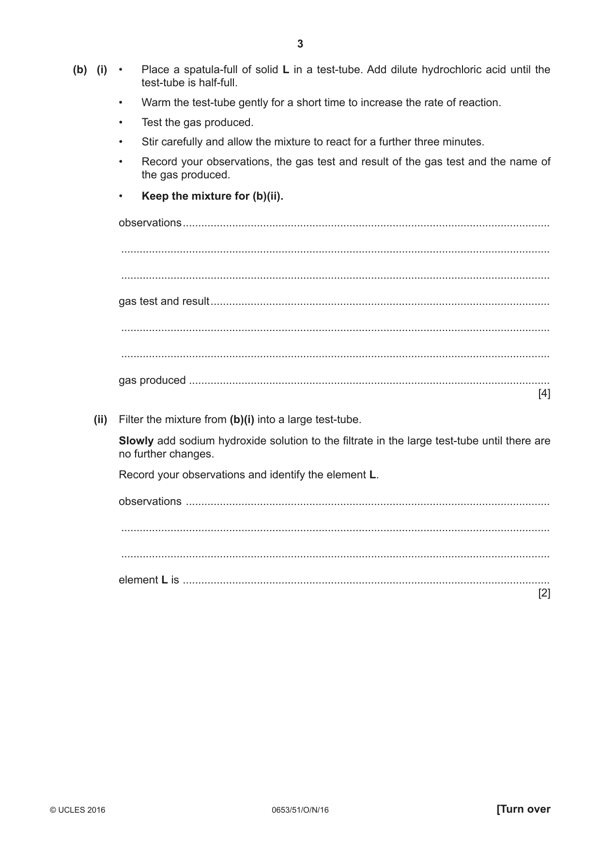 Cambridge IGCSE Science - Combined 0653 2016 Oct/Nov Paper 5 · Variant 1 question paper, page 3 of 12