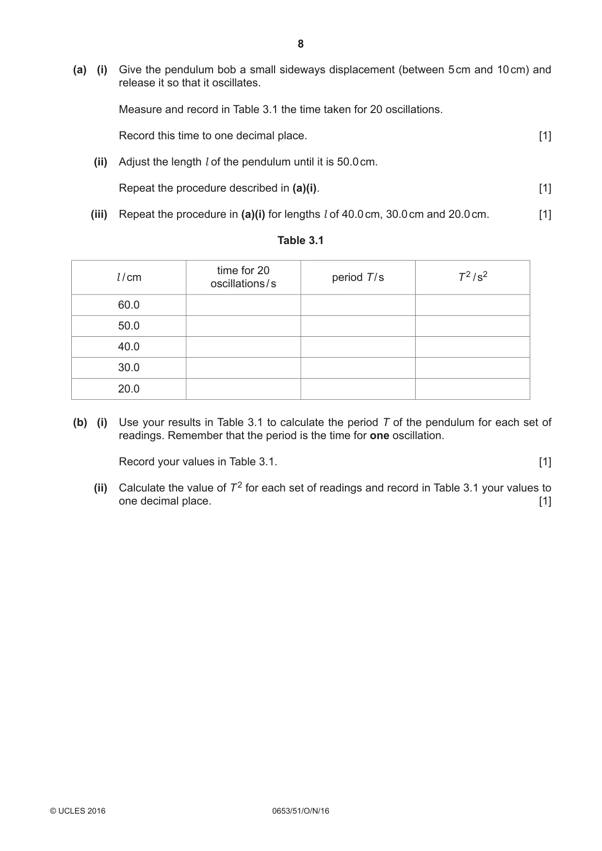 Cambridge IGCSE Science - Combined 0653 2016 Oct/Nov Paper 5 · Variant 1 question paper, page 8 of 12