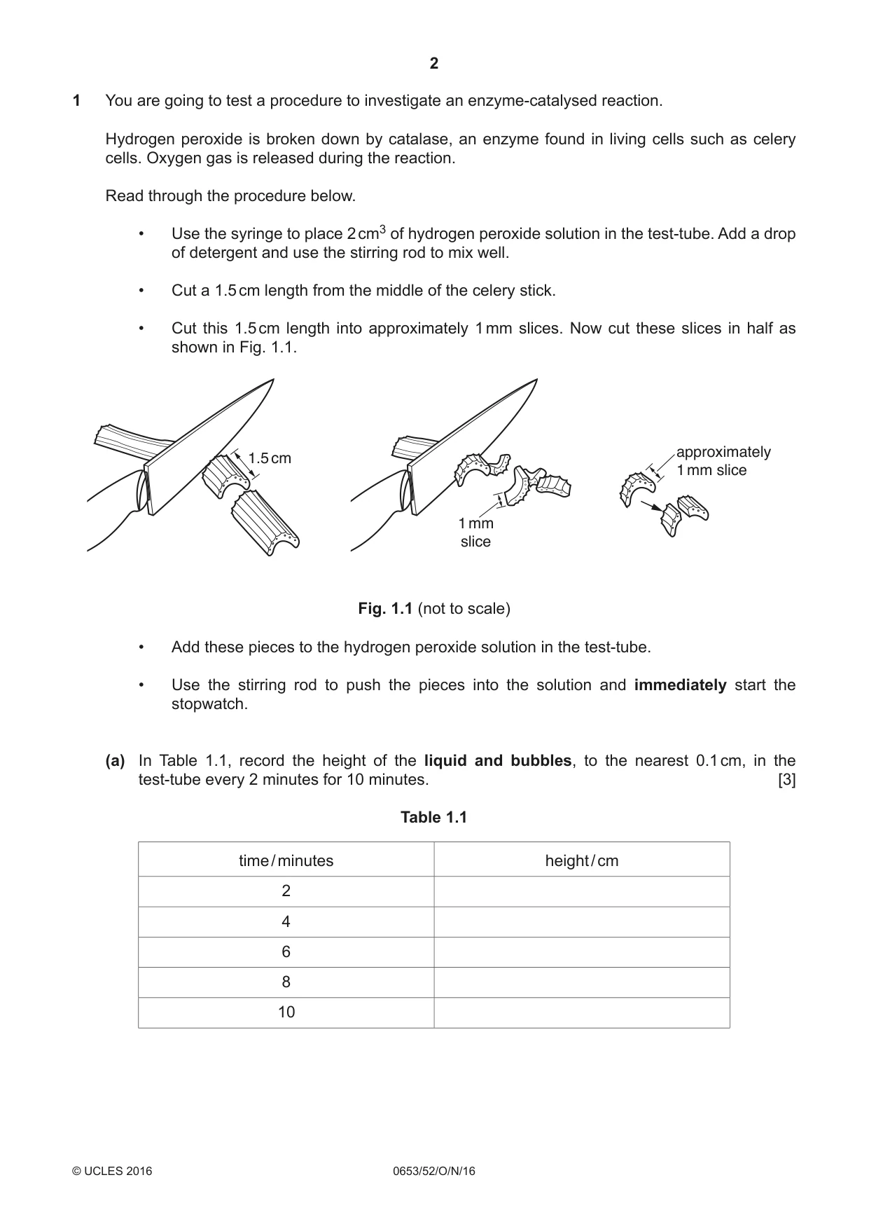 Cambridge IGCSE Science - Combined 0653 2016 Oct/Nov Paper 5 · Variant 2 question paper, page 2 of 8