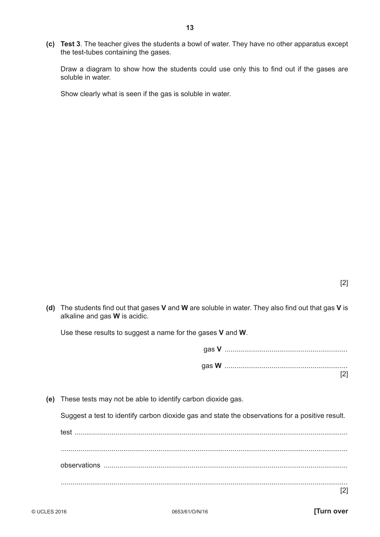 Cambridge IGCSE Science - Combined 0653 2016 Oct/Nov Paper 6 · Variant 1 question paper, page 13 of 16