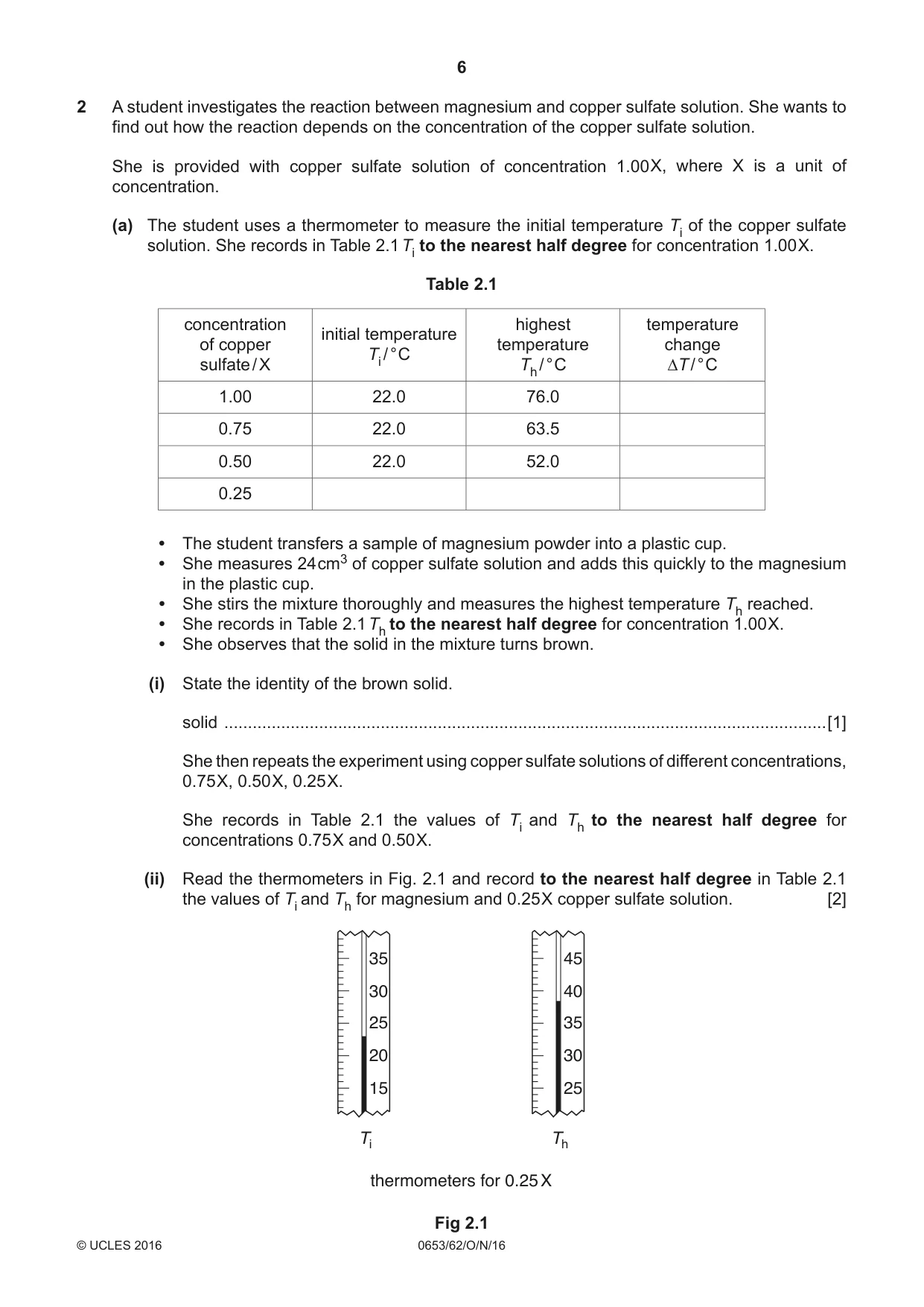 Cambridge IGCSE Science - Combined 0653 2016 Oct/Nov Paper 6 · Variant 2 question paper, page 6 of 20