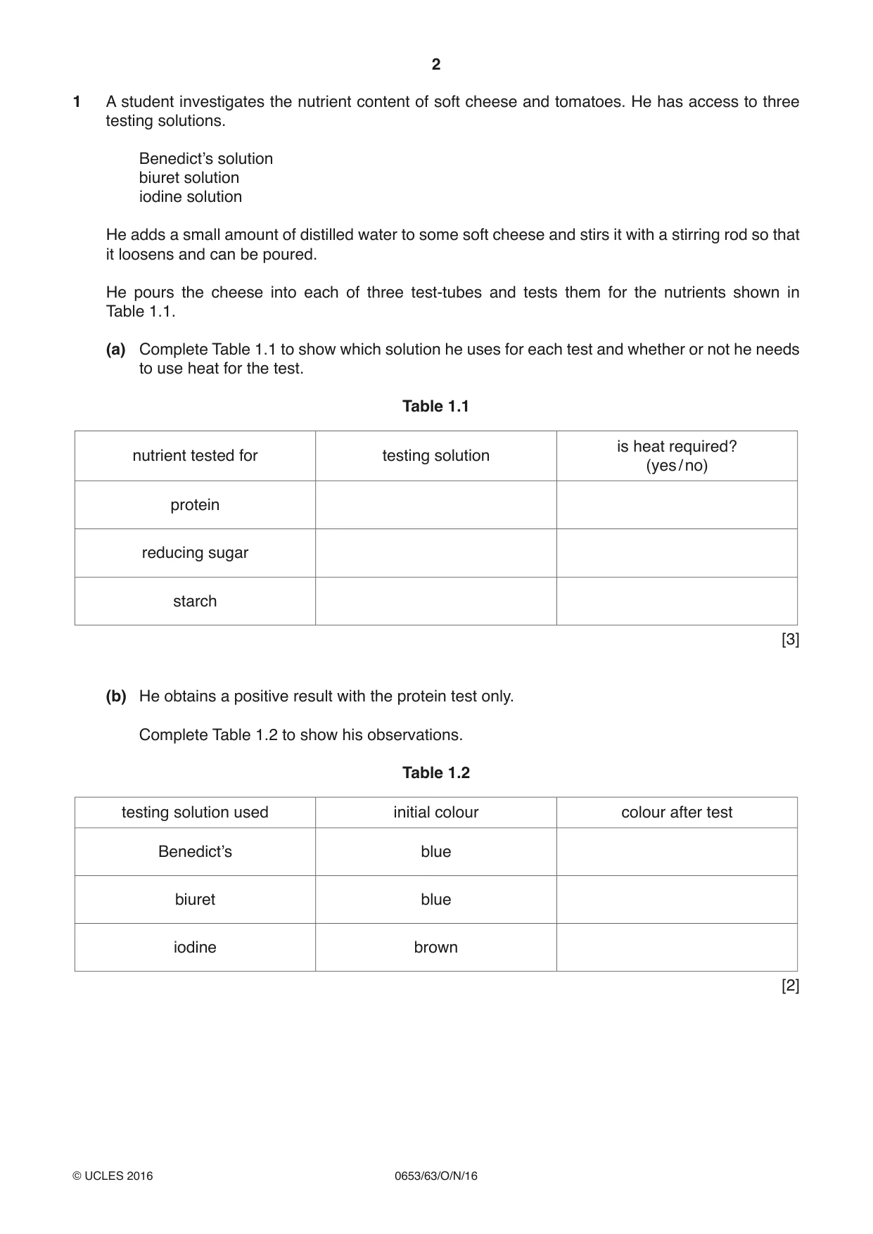 Cambridge IGCSE Science - Combined 0653 2016 Oct/Nov Paper 6 · Variant 3 question paper, page 2 of 20