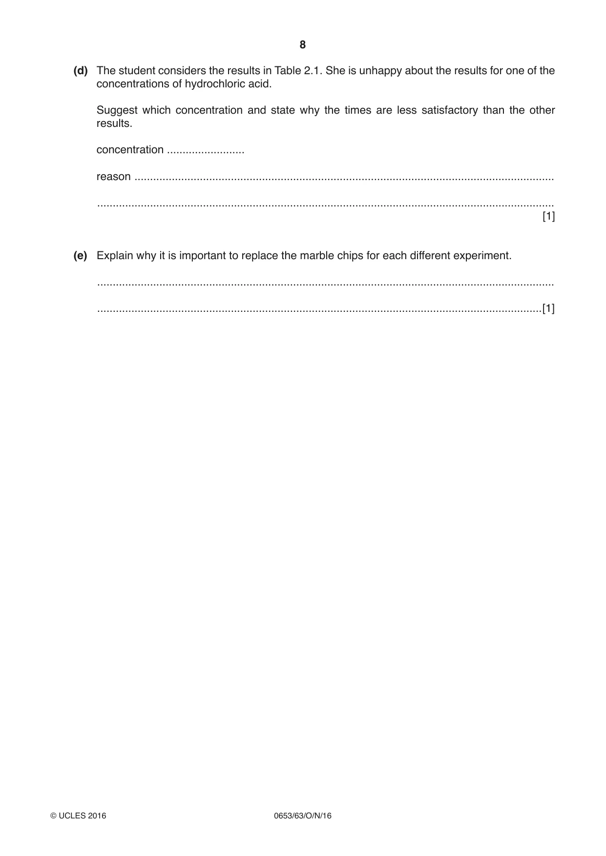 Cambridge IGCSE Science - Combined 0653 2016 Oct/Nov Paper 6 · Variant 3 question paper, page 8 of 20