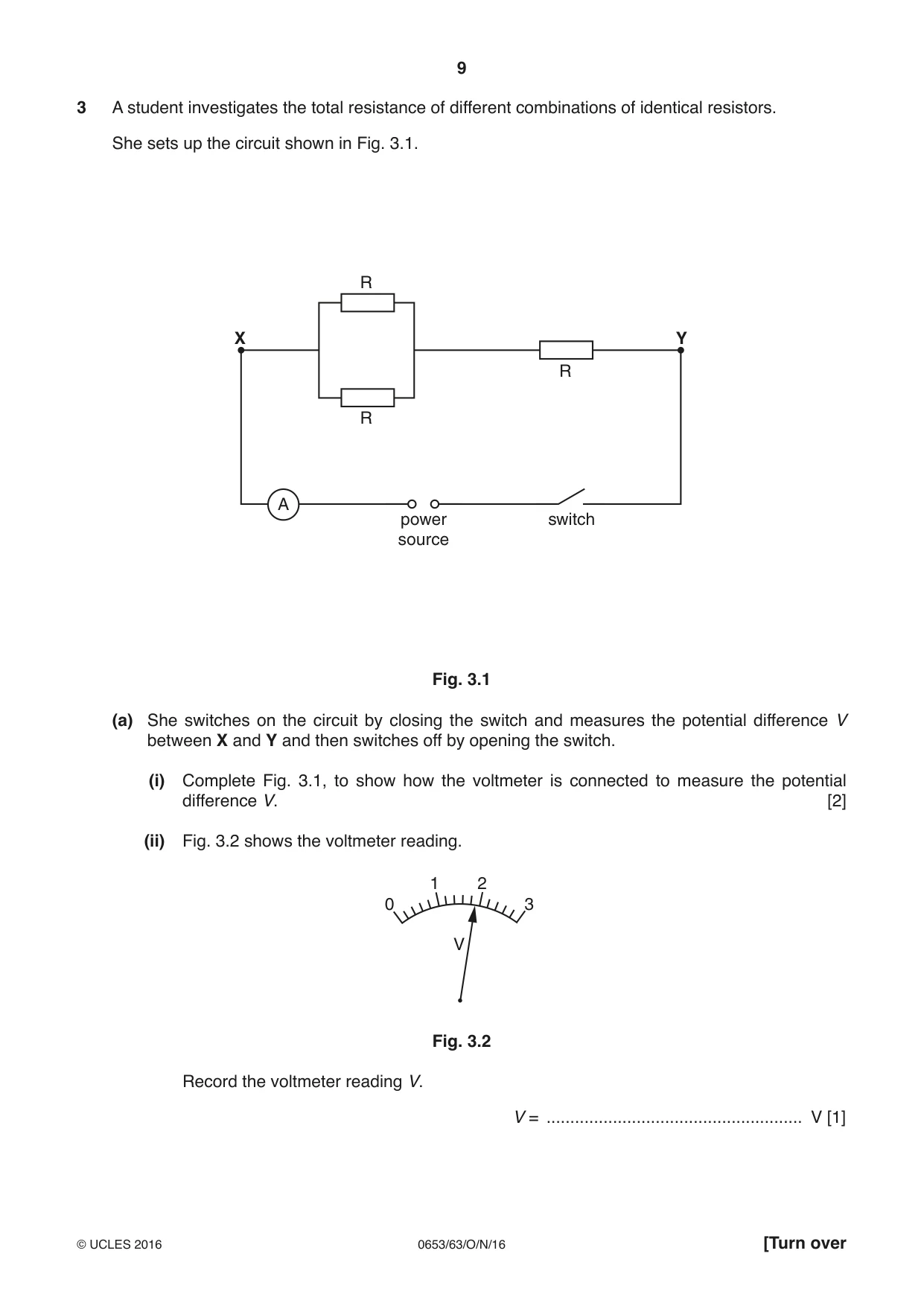 Cambridge IGCSE Science - Combined 0653 2016 Oct/Nov Paper 6 · Variant 3 question paper, page 9 of 20