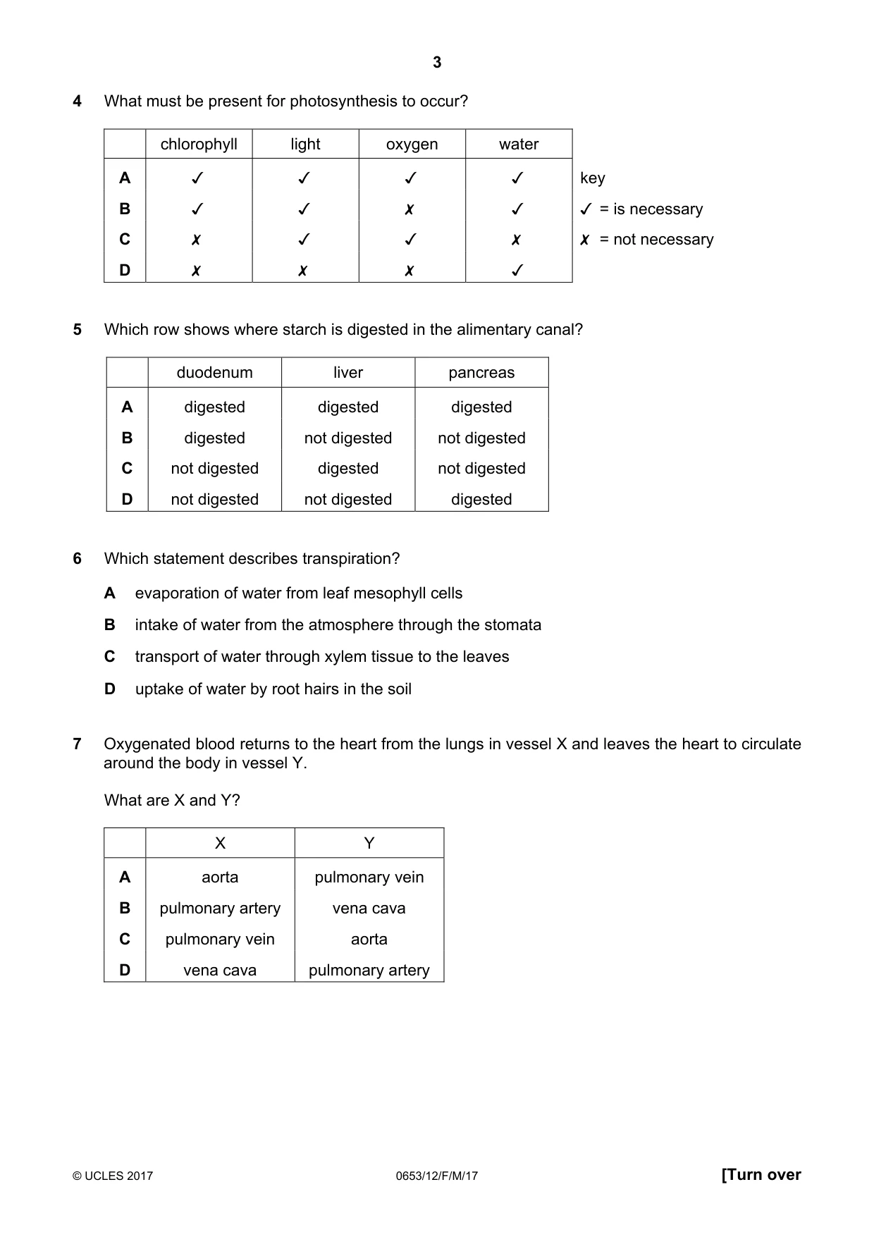 Cambridge IGCSE Science - Combined 0653 2017 Feb/March Paper 1 · Variant 2 question paper, page 3 of 16