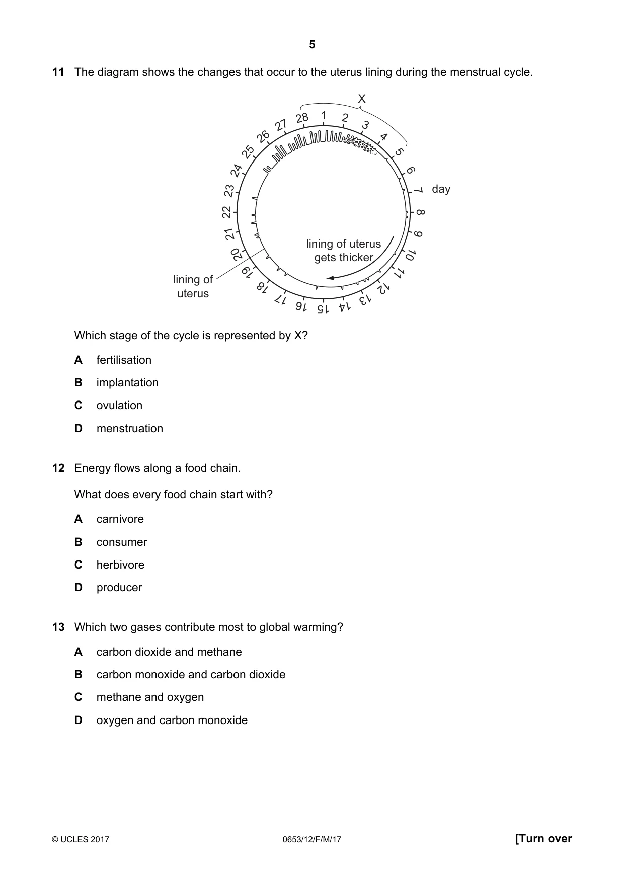 Cambridge IGCSE Science - Combined 0653 2017 Feb/March Paper 1 · Variant 2 question paper, page 5 of 16