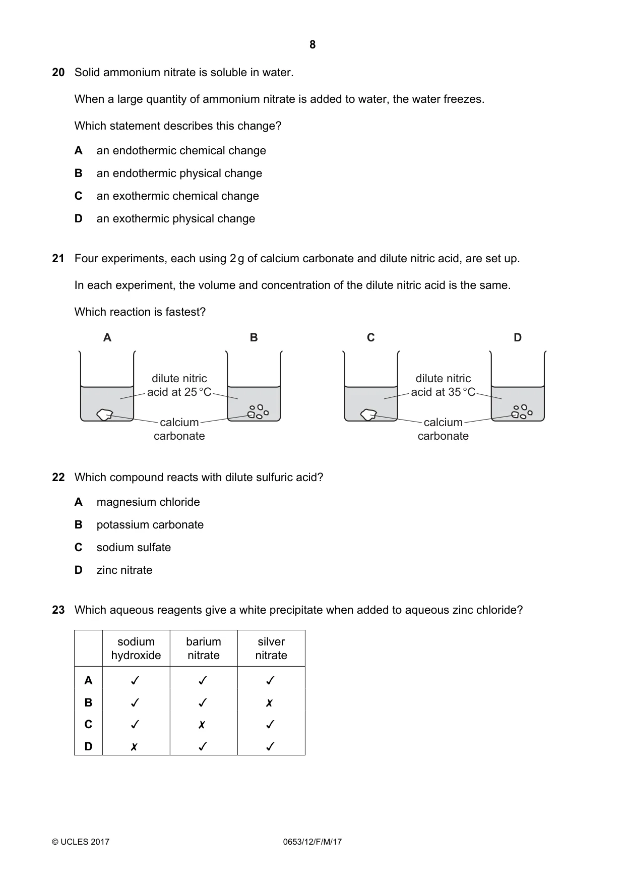 Cambridge IGCSE Science - Combined 0653 2017 Feb/March Paper 1 · Variant 2 question paper, page 8 of 16