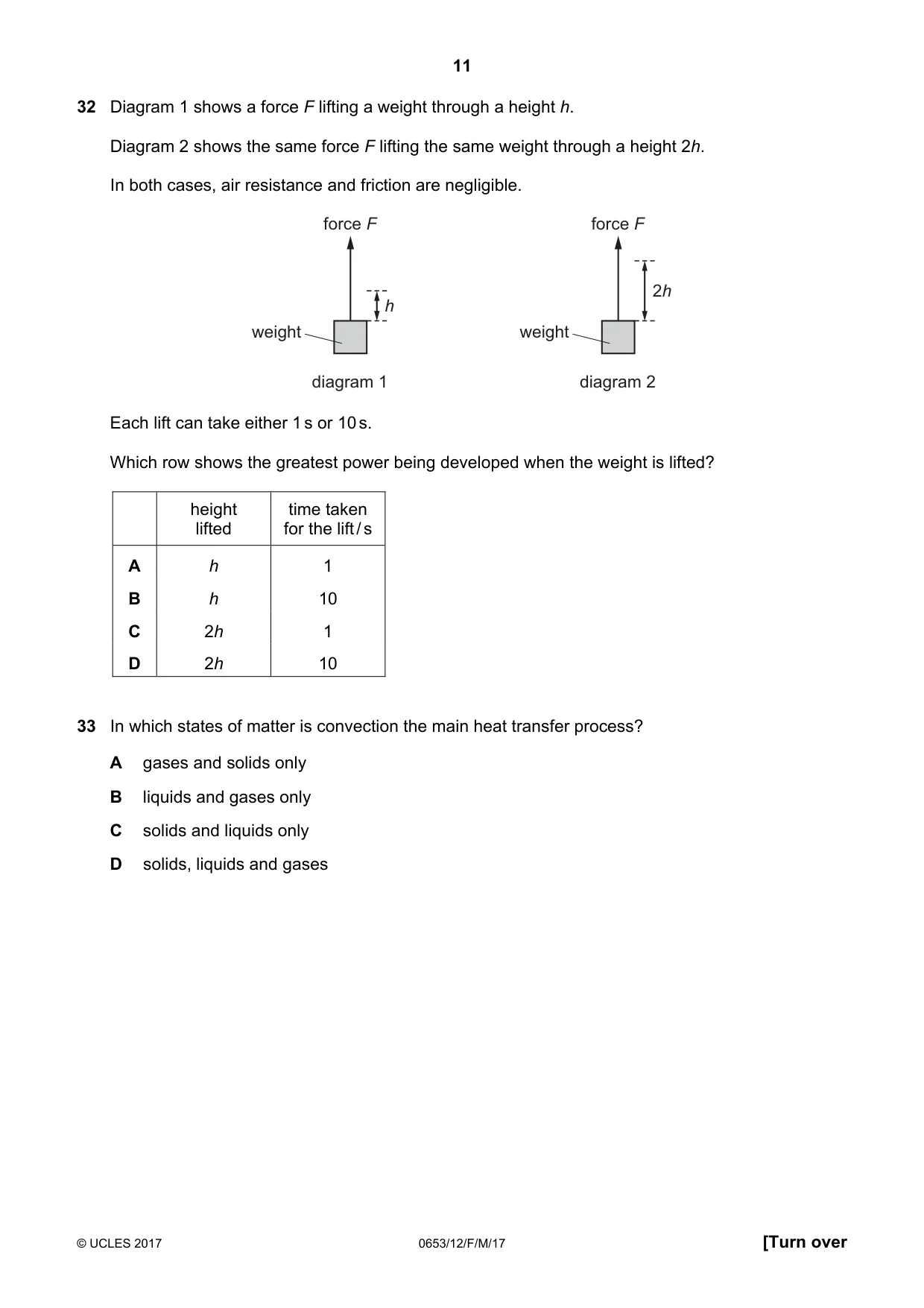Cambridge IGCSE Science - Combined 0653 2017 Feb/March Paper 1 · Variant 2 question paper, page 11 of 16