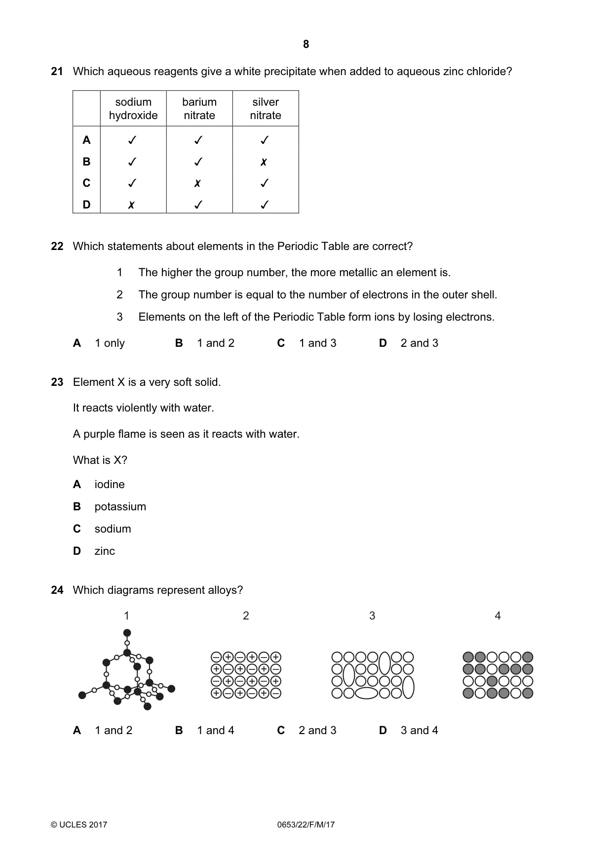 Cambridge IGCSE Science - Combined 0653 2017 Feb/March Paper 2 · Variant 2 question paper, page 8 of 16