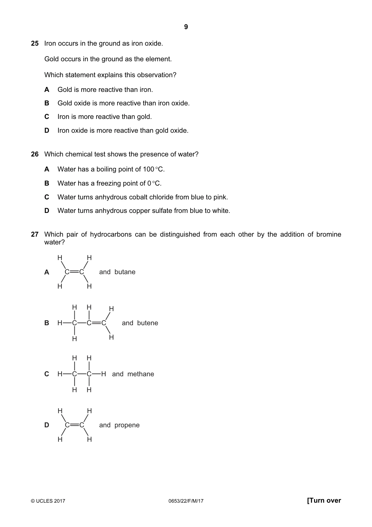 Cambridge IGCSE Science - Combined 0653 2017 Feb/March Paper 2 · Variant 2 question paper, page 9 of 16