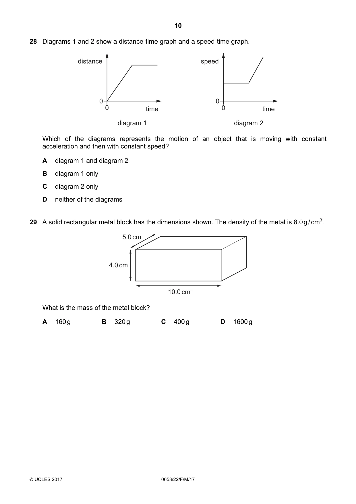 Cambridge IGCSE Science - Combined 0653 2017 Feb/March Paper 2 · Variant 2 question paper, page 10 of 16