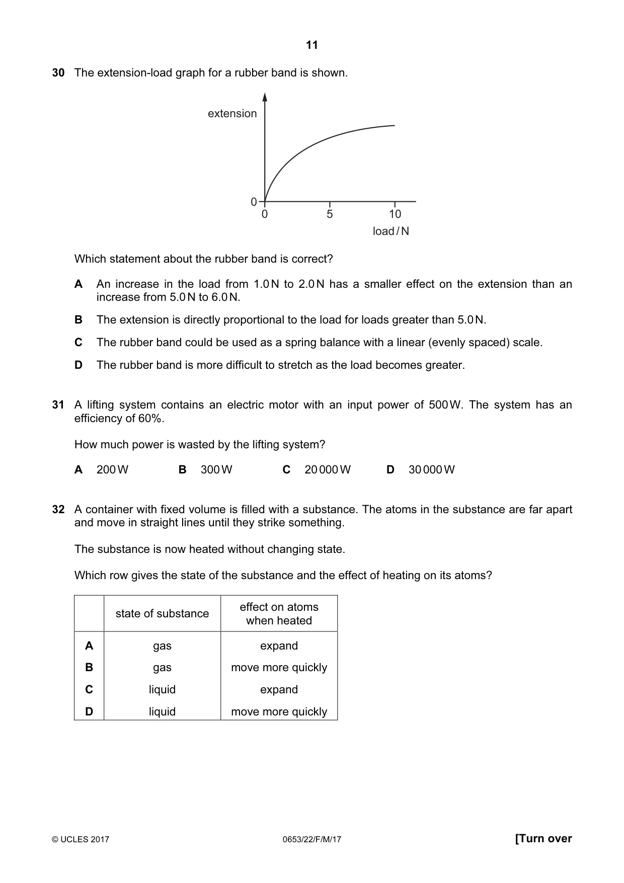 Cambridge IGCSE Science - Combined 0653 2017 Feb/March Paper 2 · Variant 2 question paper, page 11 of 16