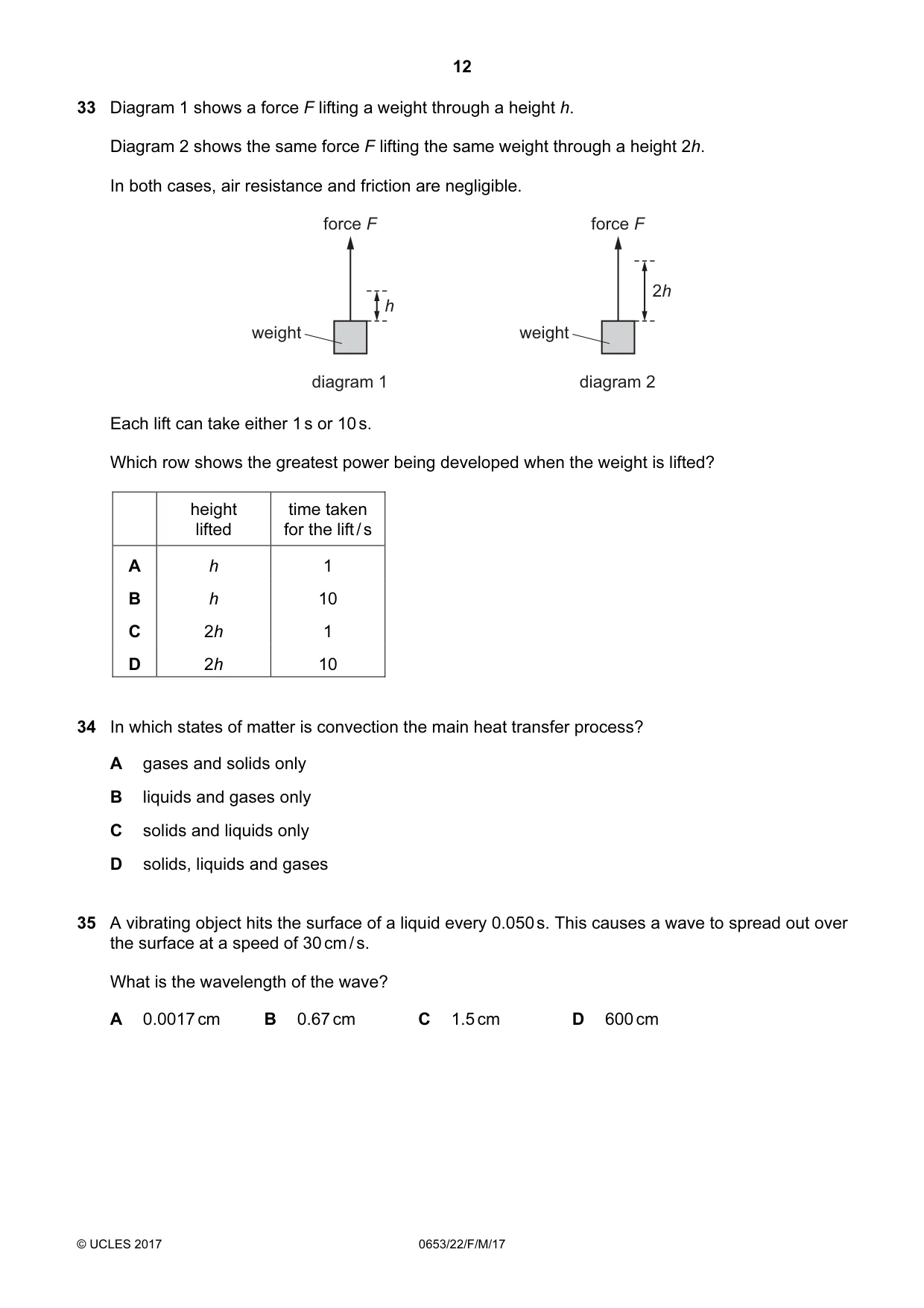 Cambridge IGCSE Science - Combined 0653 2017 Feb/March Paper 2 · Variant 2 question paper, page 12 of 16