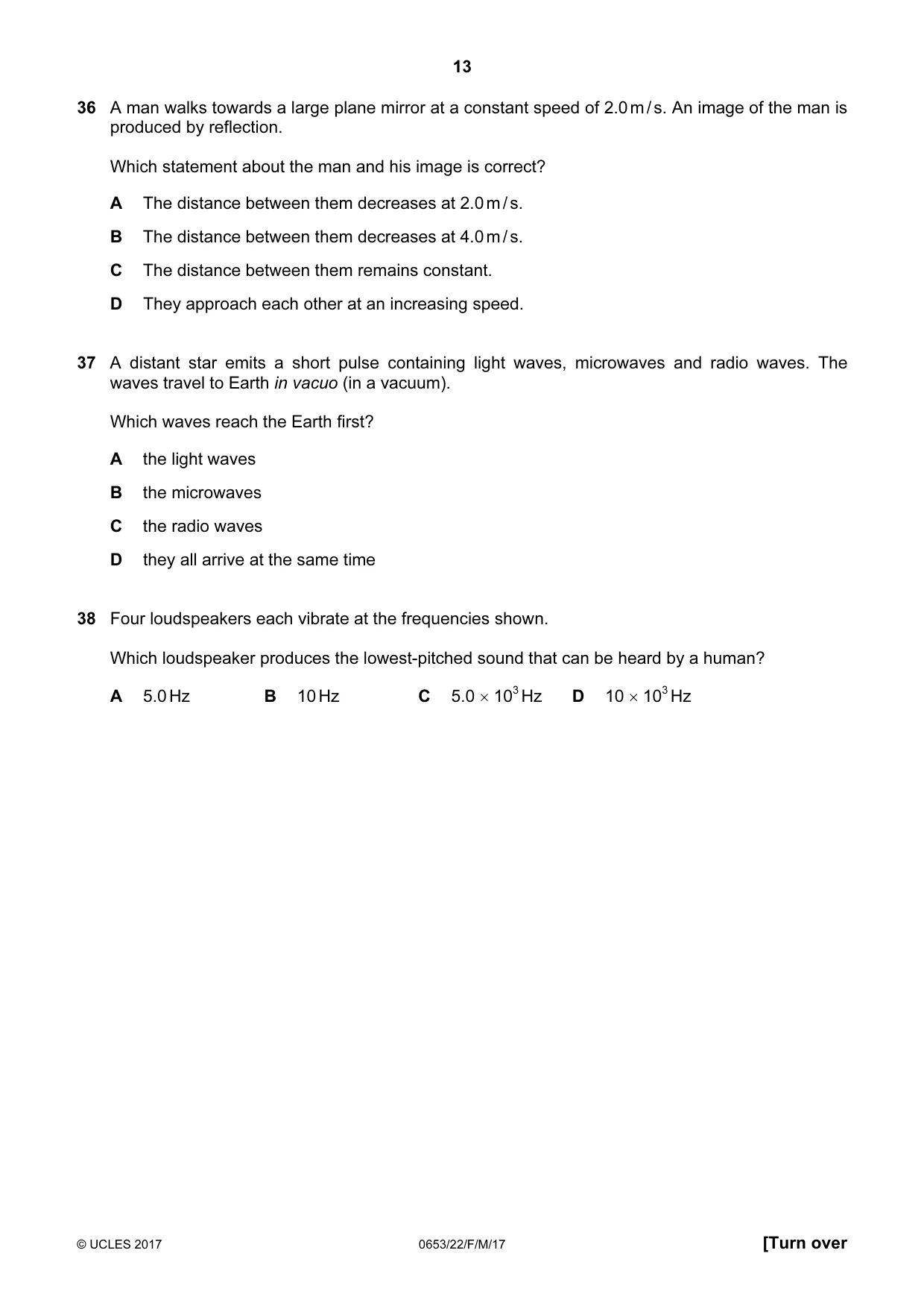 Cambridge IGCSE Science - Combined 0653 2017 Feb/March Paper 2 · Variant 2 question paper, page 13 of 16