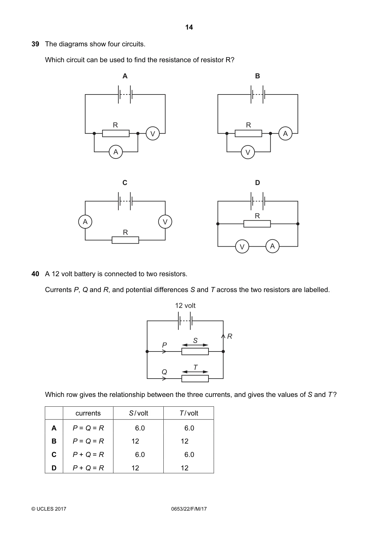 Cambridge IGCSE Science - Combined 0653 2017 Feb/March Paper 2 · Variant 2 question paper, page 14 of 16