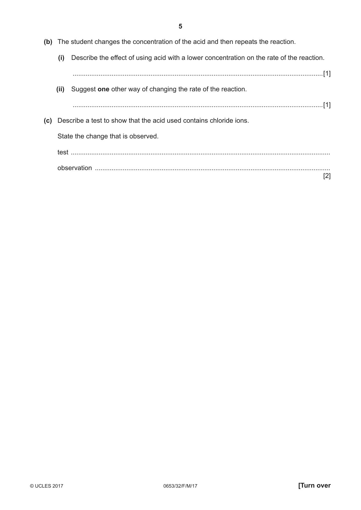Cambridge IGCSE Science - Combined 0653 2017 Feb/March Paper 3 · Variant 2 question paper, page 5 of 20
