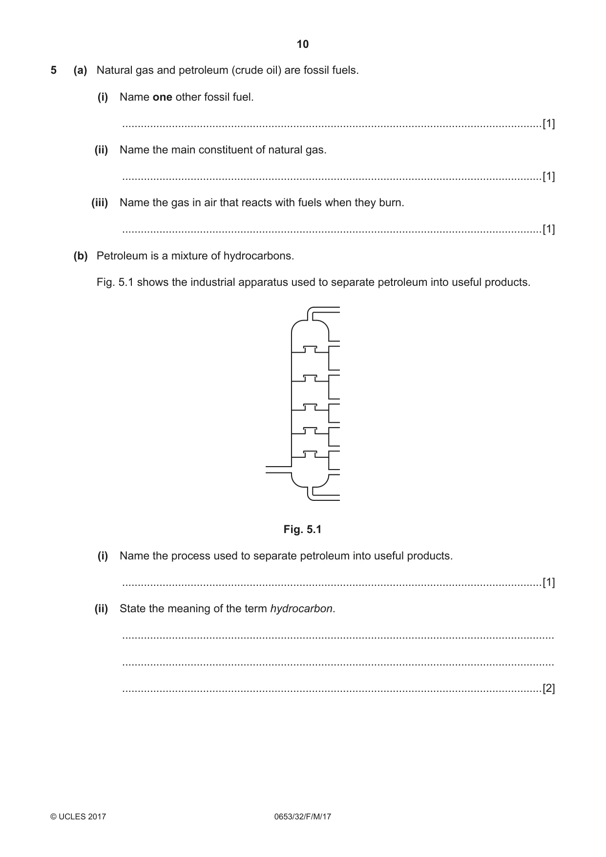 Cambridge IGCSE Science - Combined 0653 2017 Feb/March Paper 3 · Variant 2 question paper, page 10 of 20