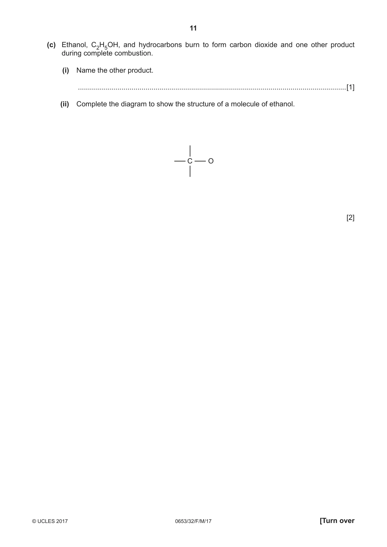 Cambridge IGCSE Science - Combined 0653 2017 Feb/March Paper 3 · Variant 2 question paper, page 11 of 20