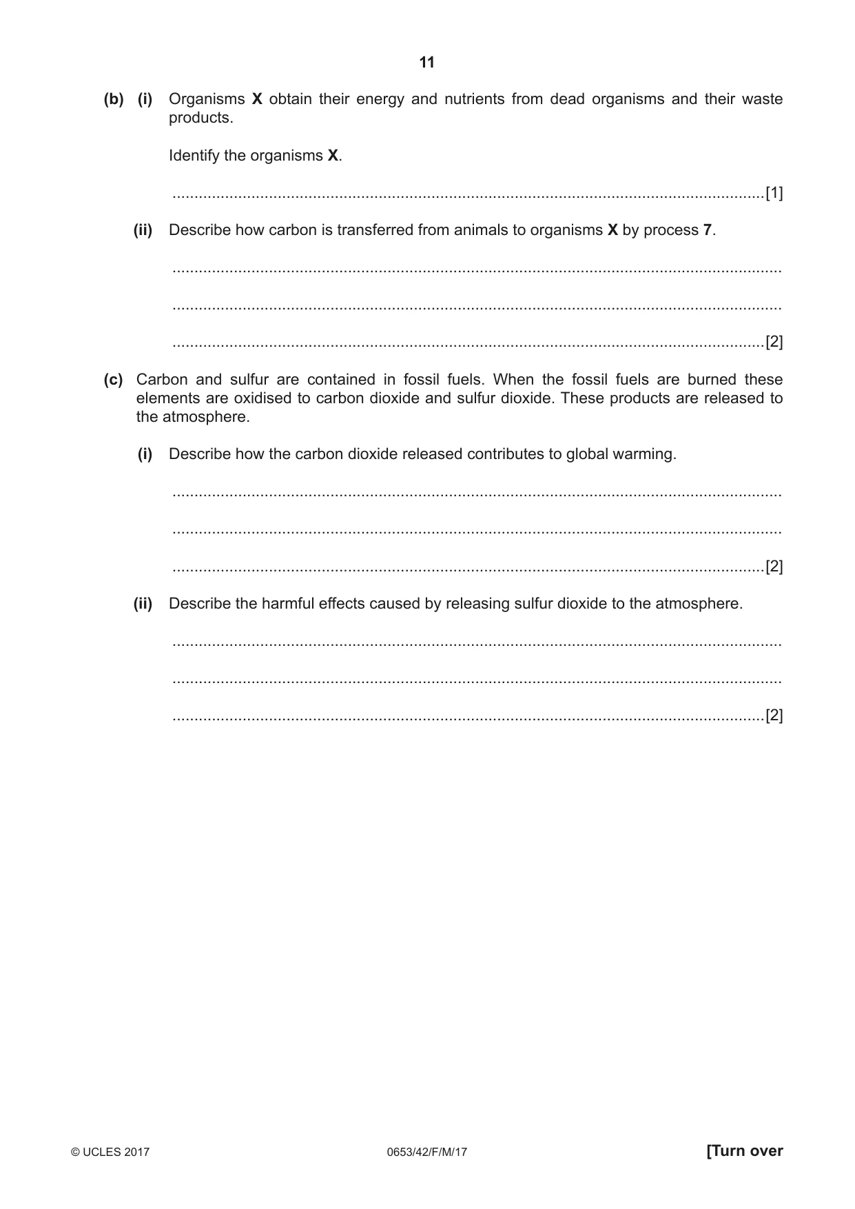 Cambridge IGCSE Science - Combined 0653 2017 Feb/March Paper 4 · Variant 2 question paper, page 11 of 20