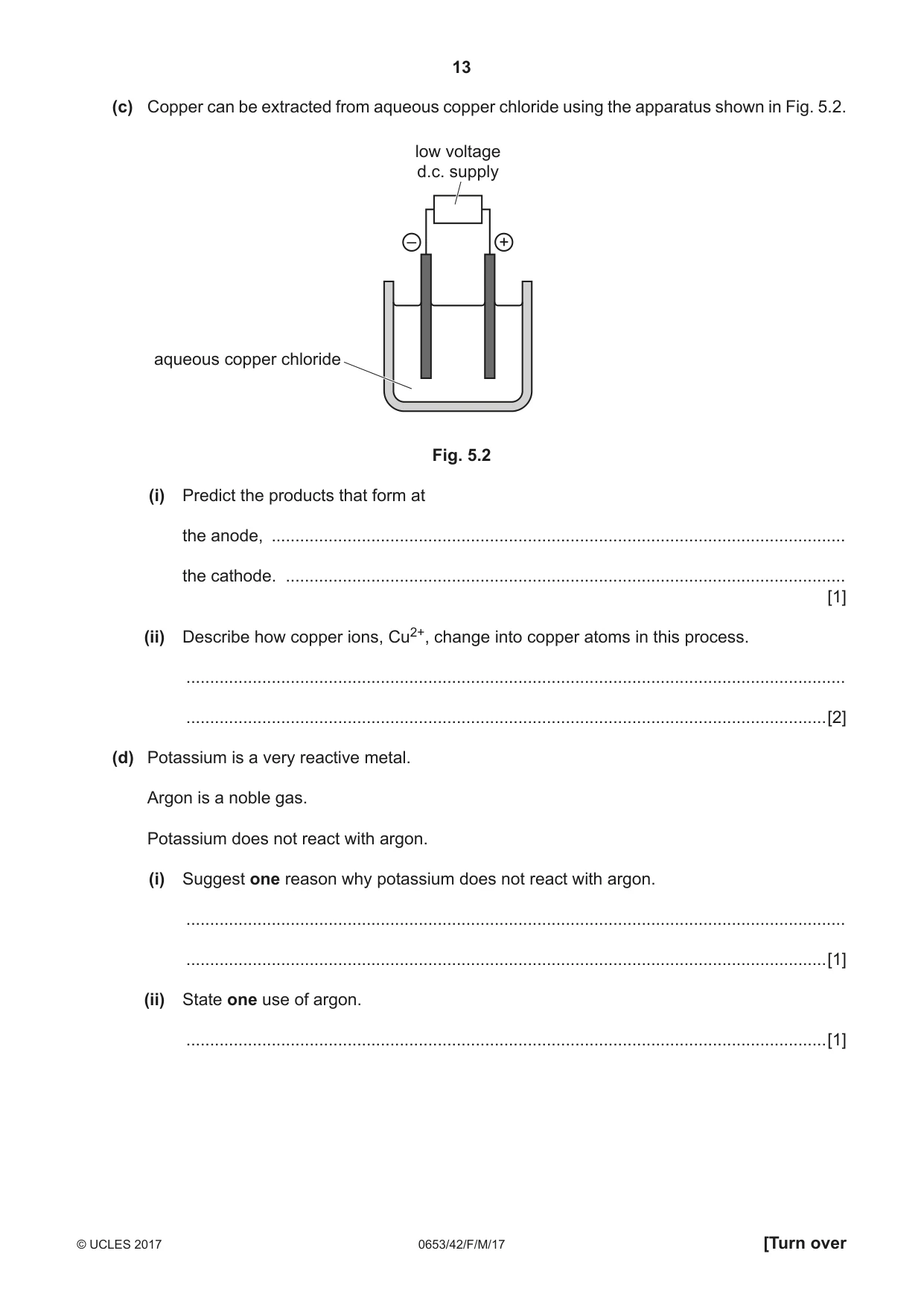 Cambridge IGCSE Science - Combined 0653 2017 Feb/March Paper 4 · Variant 2 question paper, page 13 of 20