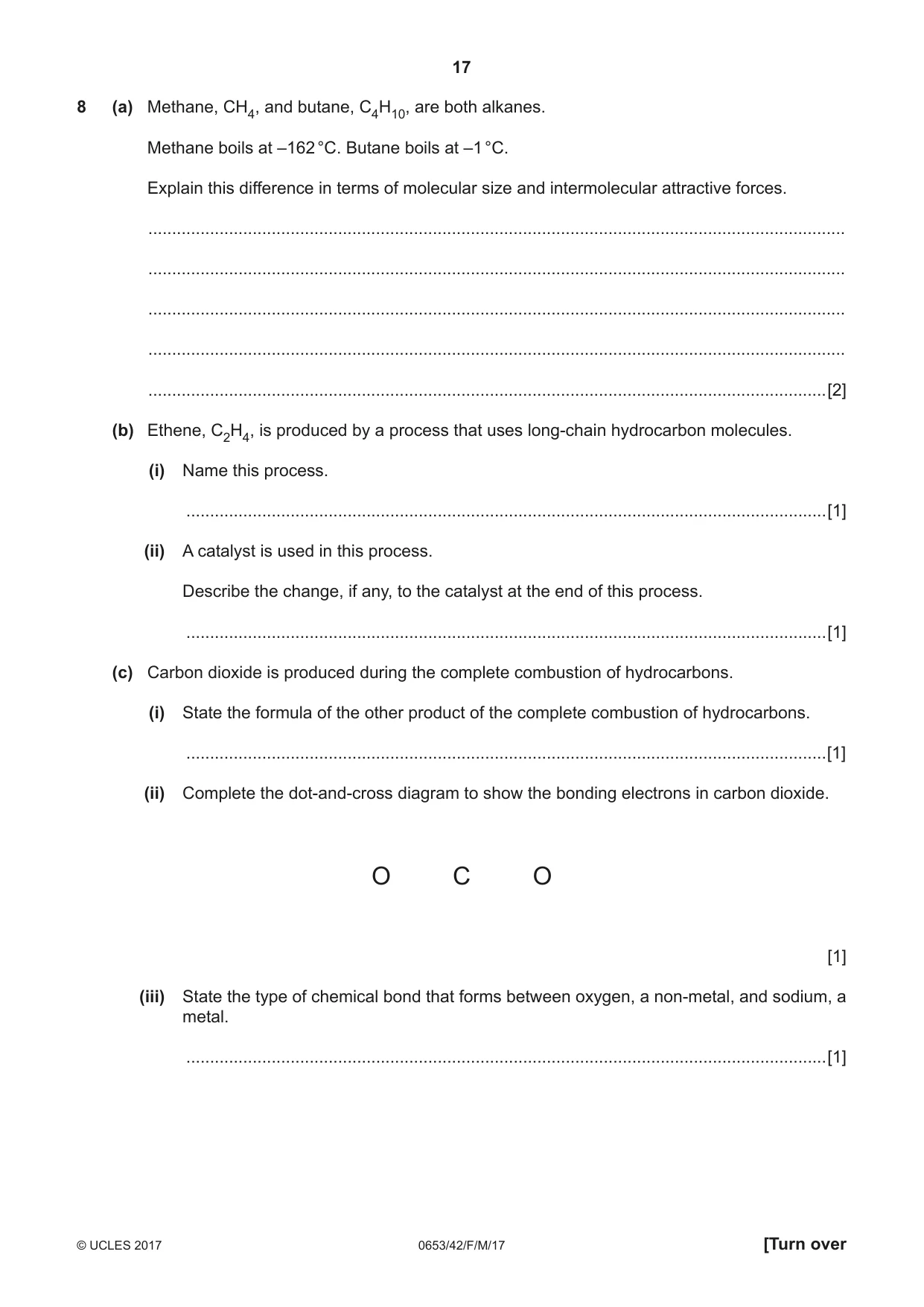 Cambridge IGCSE Science - Combined 0653 2017 Feb/March Paper 4 · Variant 2 question paper, page 17 of 20