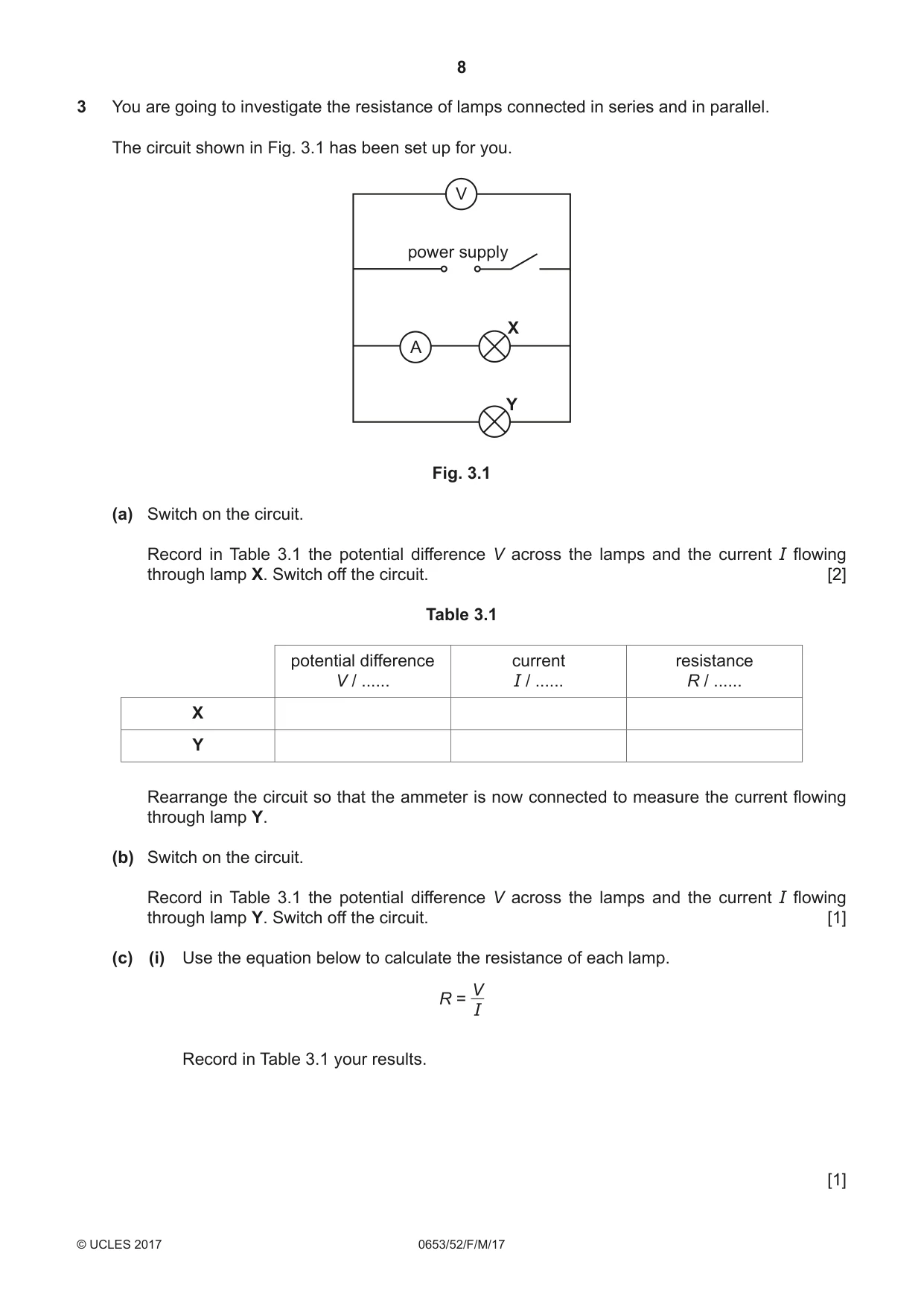 Cambridge IGCSE Science - Combined 0653 2017 Feb/March Paper 5 · Variant 2 question paper, page 8 of 12
