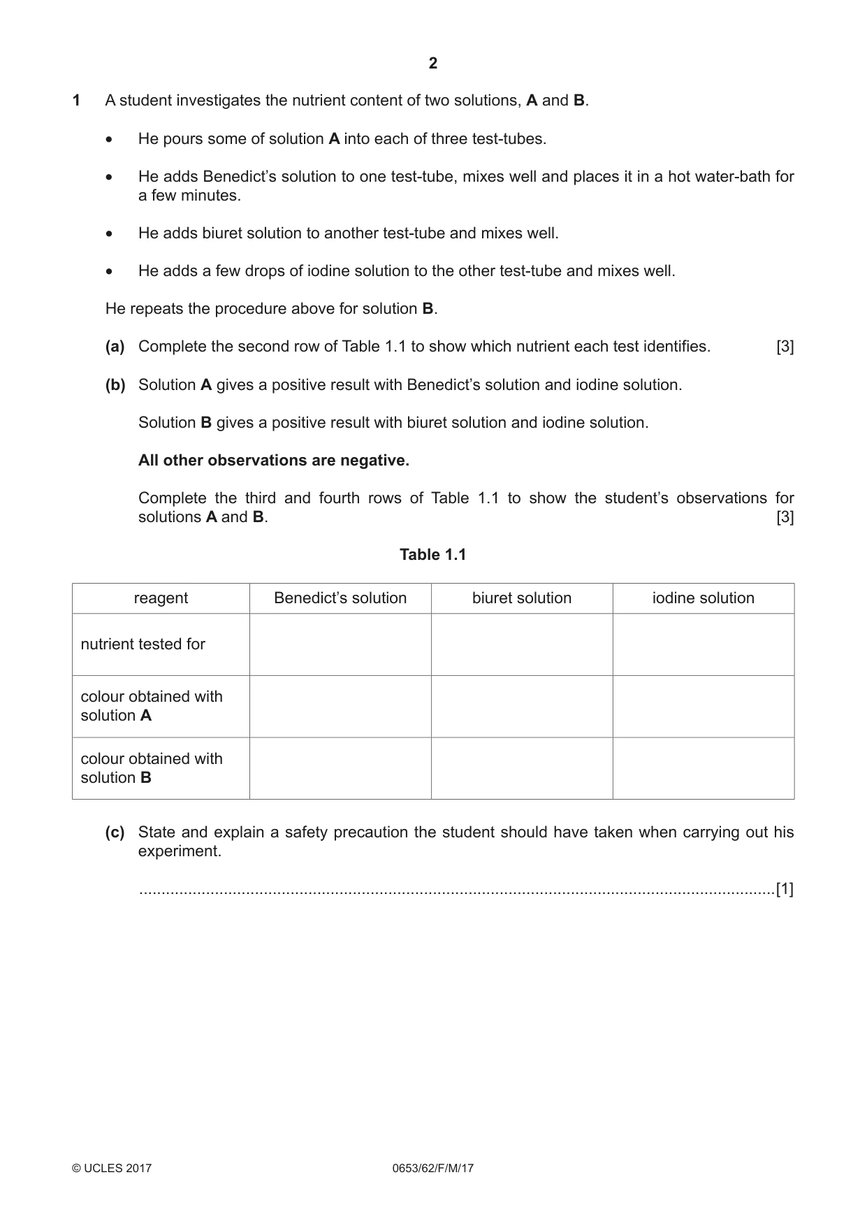 Cambridge IGCSE Science - Combined 0653 2017 Feb/March Paper 6 · Variant 2 question paper, page 2 of 20