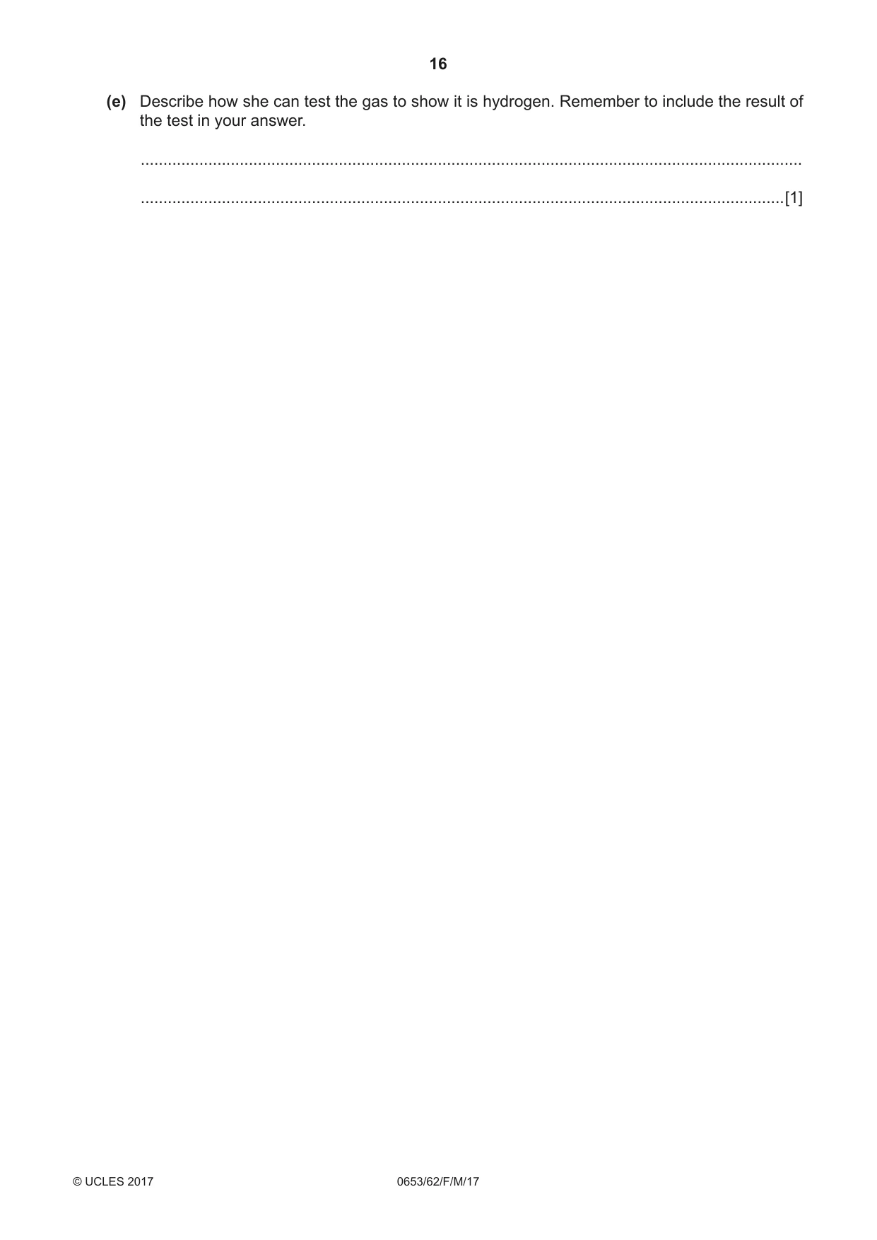 Cambridge IGCSE Science - Combined 0653 2017 Feb/March Paper 6 · Variant 2 question paper, page 16 of 20