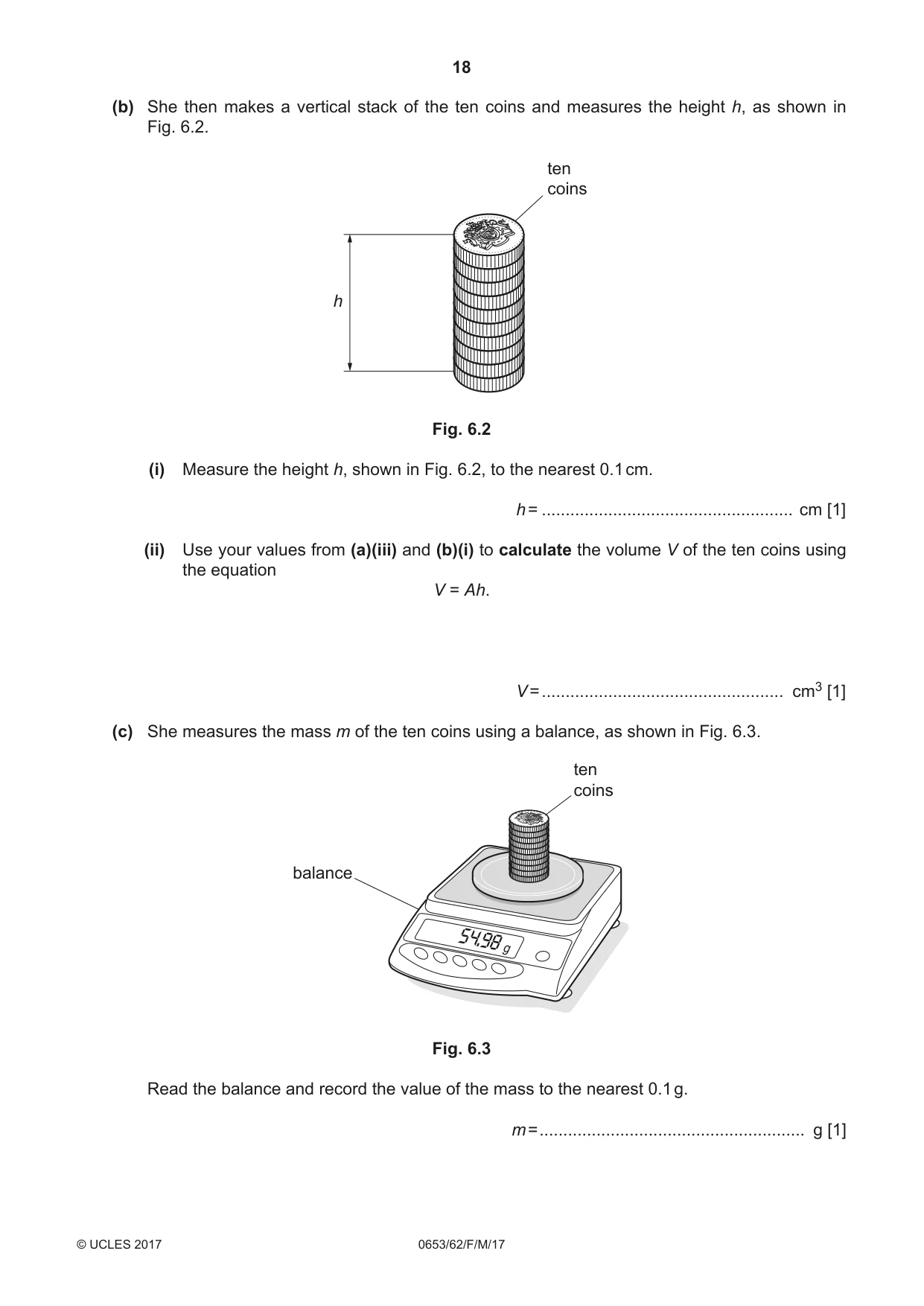Cambridge IGCSE Science - Combined 0653 2017 Feb/March Paper 6 · Variant 2 question paper, page 18 of 20