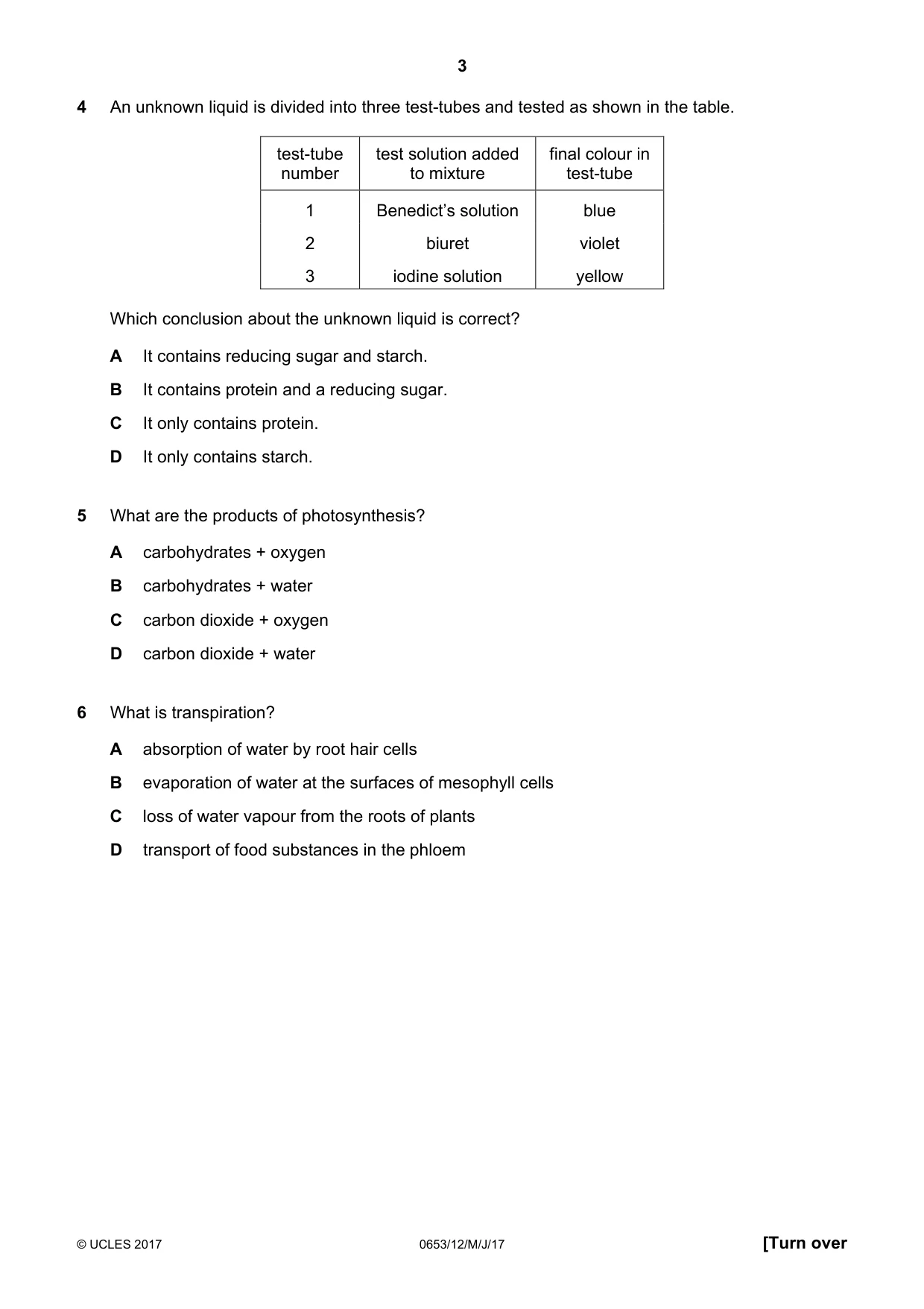 Cambridge IGCSE Science - Combined 0653 2017 May/June Paper 1 · Variant 2 question paper, page 3 of 20