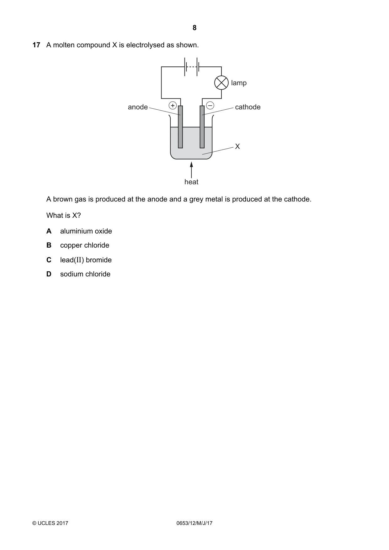 Cambridge IGCSE Science - Combined 0653 2017 May/June Paper 1 · Variant 2 question paper, page 8 of 20