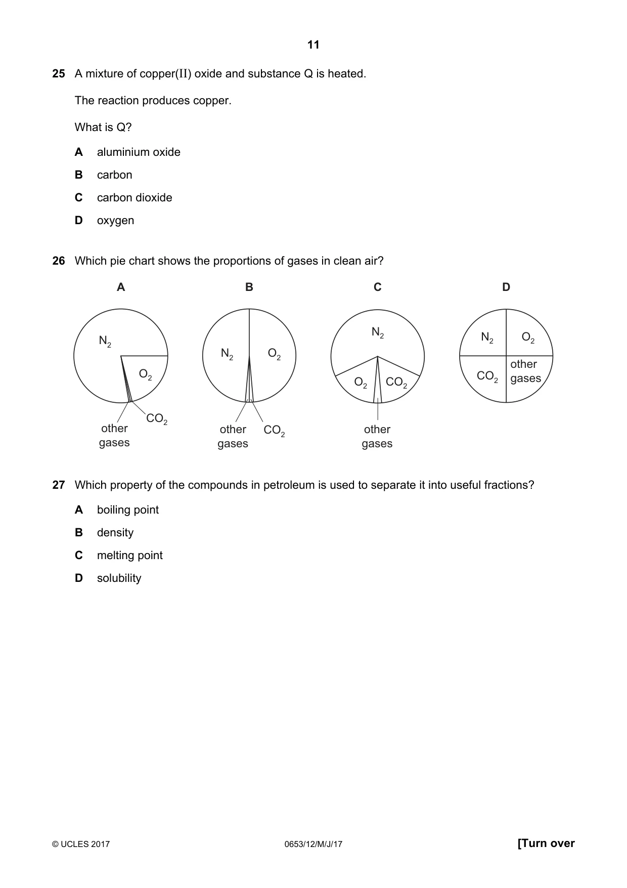 Cambridge IGCSE Science - Combined 0653 2017 May/June Paper 1 · Variant 2 question paper, page 11 of 20