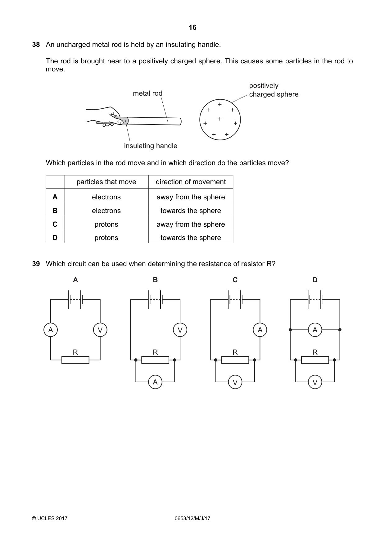 Cambridge IGCSE Science - Combined 0653 2017 May/June Paper 1 · Variant 2 question paper, page 16 of 20