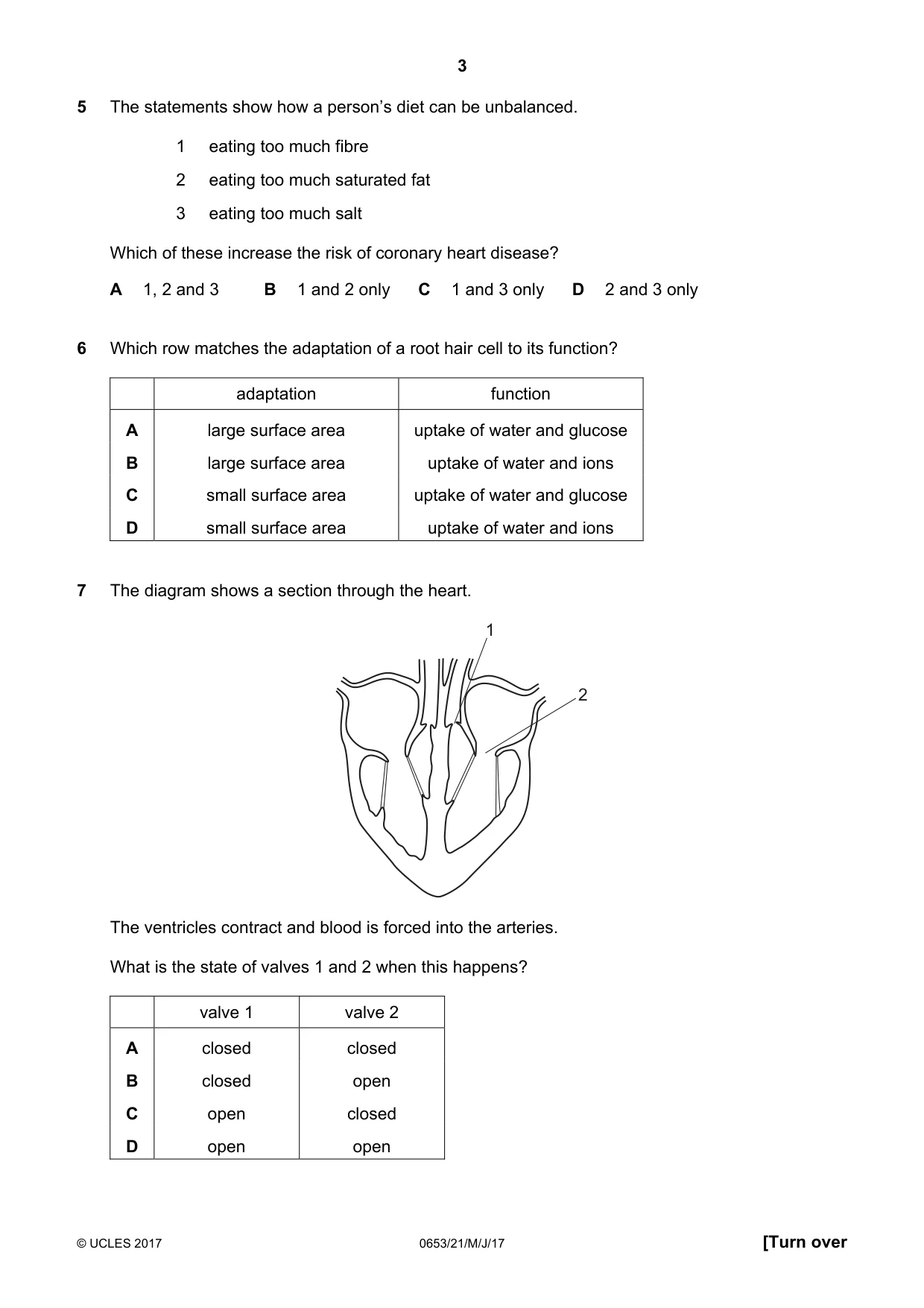 Cambridge IGCSE Science - Combined 0653 2017 May/June Paper 2 · Variant 1 question paper, page 3 of 20