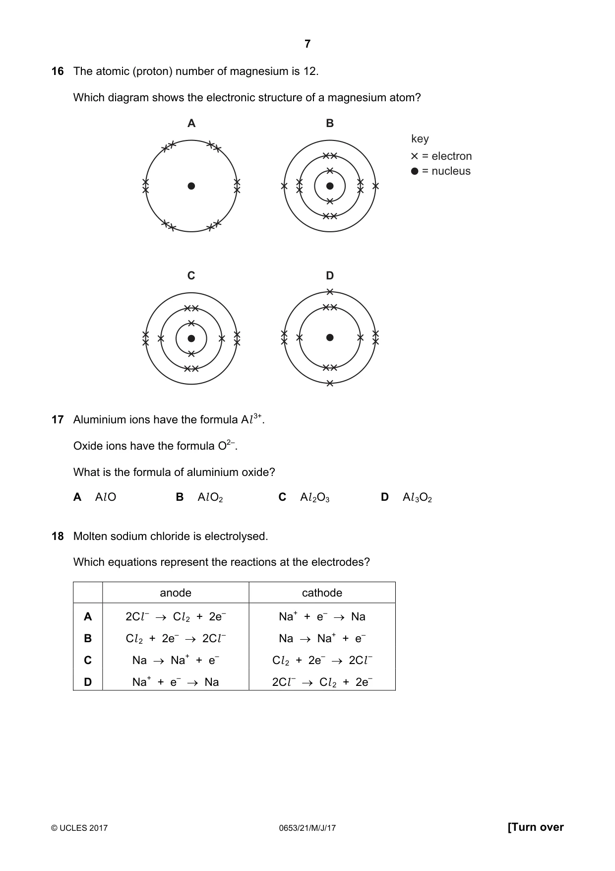 Cambridge IGCSE Science - Combined 0653 2017 May/June Paper 2 · Variant 1 question paper, page 7 of 20
