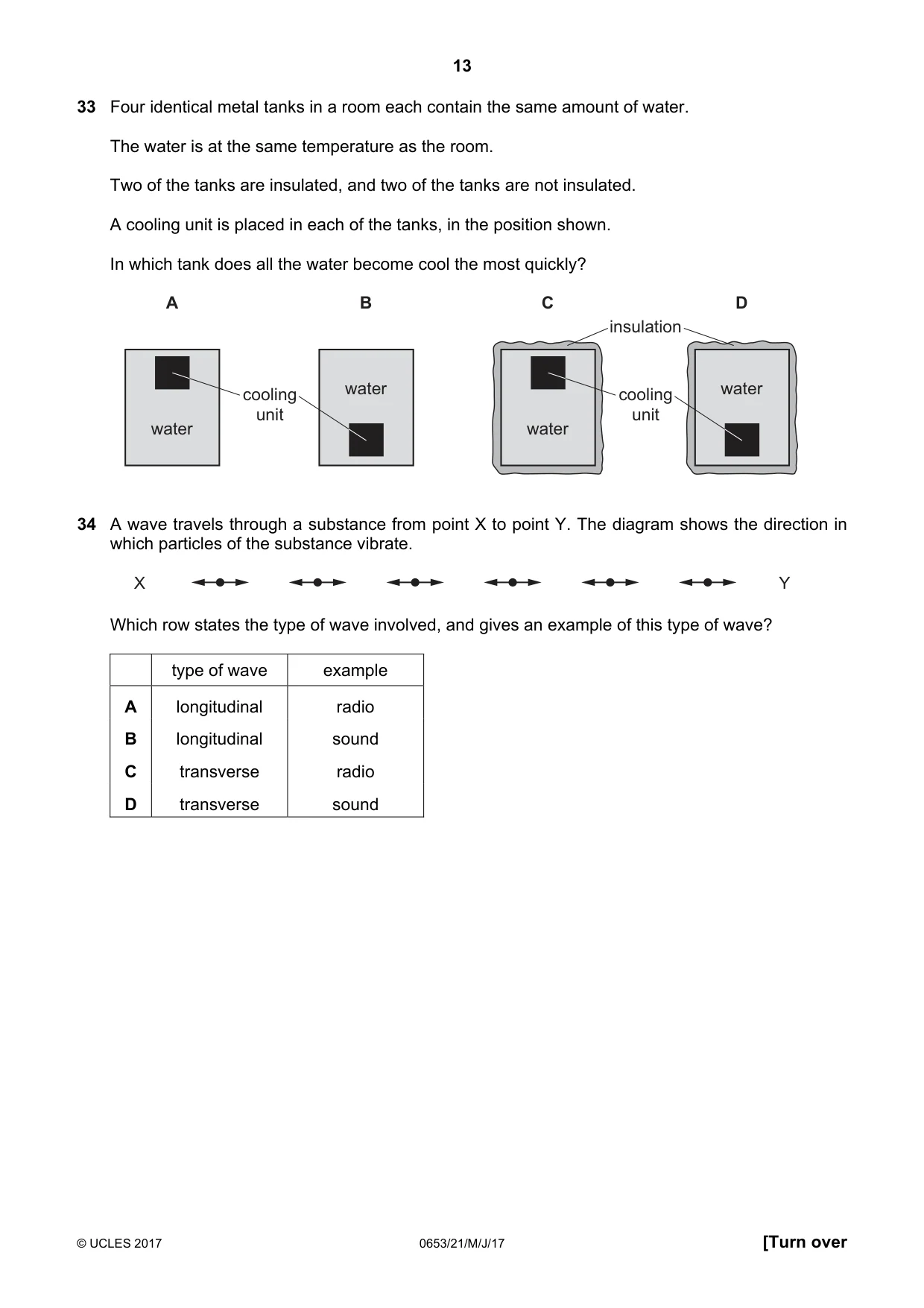 Cambridge IGCSE Science - Combined 0653 2017 May/June Paper 2 · Variant 1 question paper, page 13 of 20