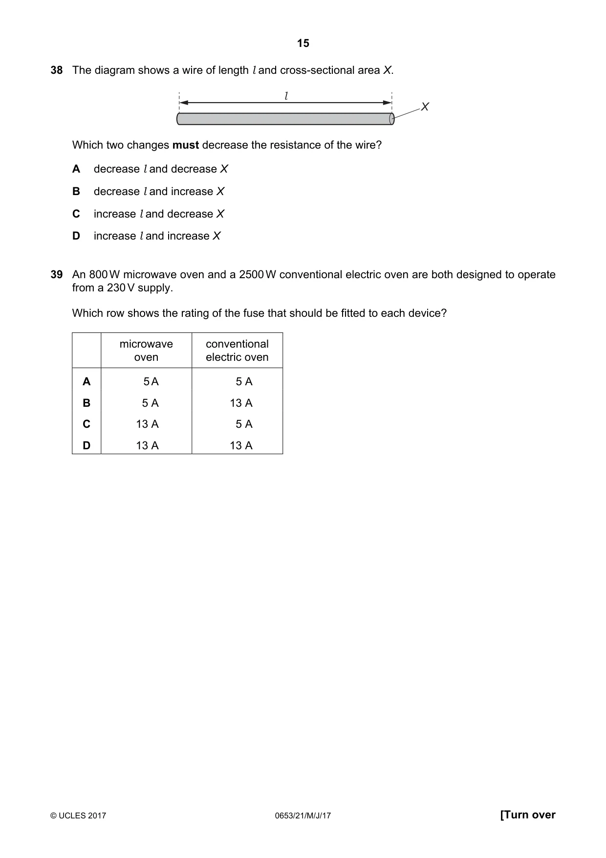 Cambridge IGCSE Science - Combined 0653 2017 May/June Paper 2 · Variant 1 question paper, page 15 of 20