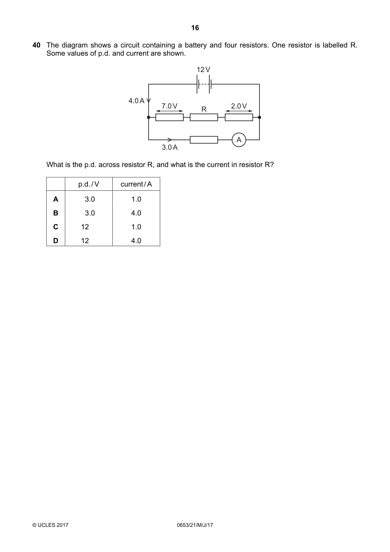 Cambridge IGCSE Science - Combined 0653 2017 May/June Paper 2 · Variant 1 question paper, page 16 of 20