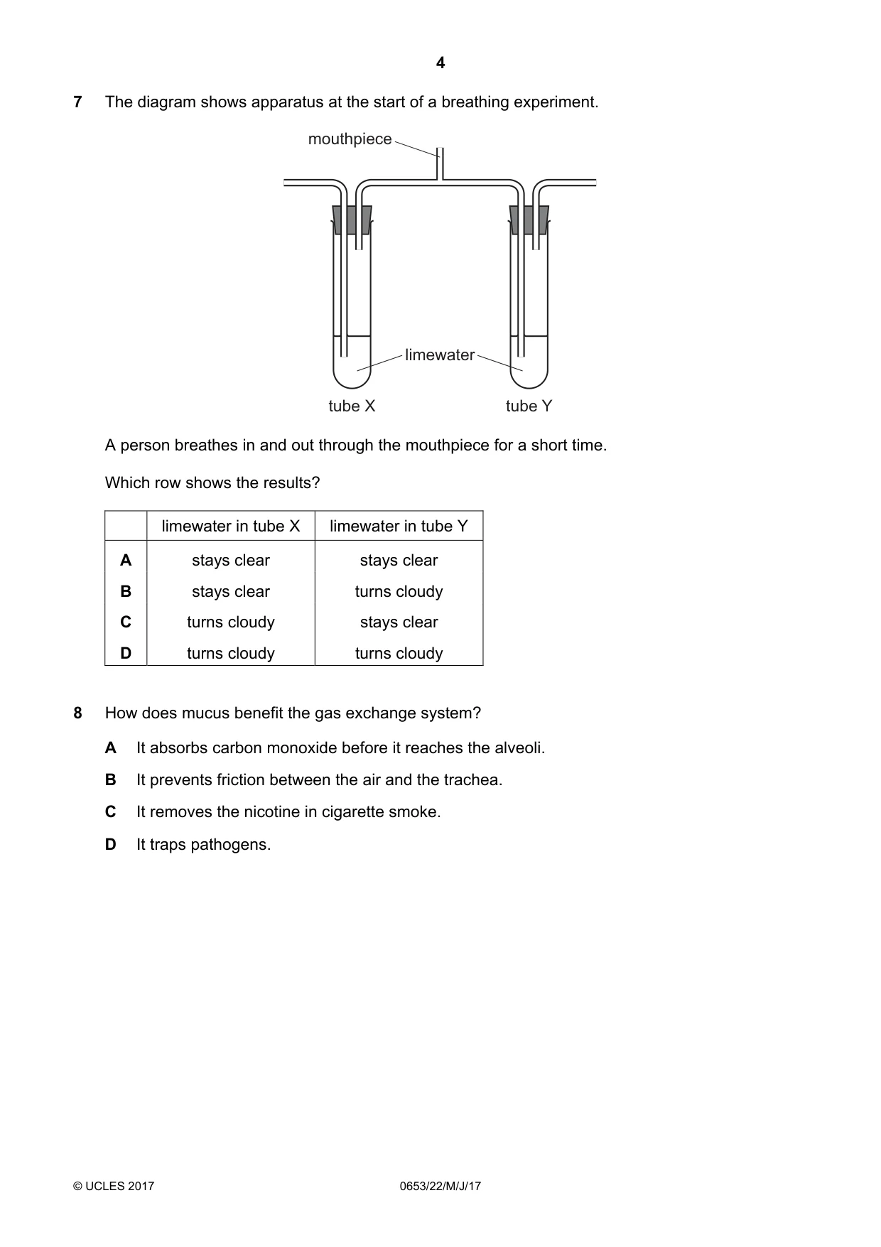 Cambridge IGCSE Science - Combined 0653 2017 May/June Paper 2 · Variant 2 question paper, page 4 of 16