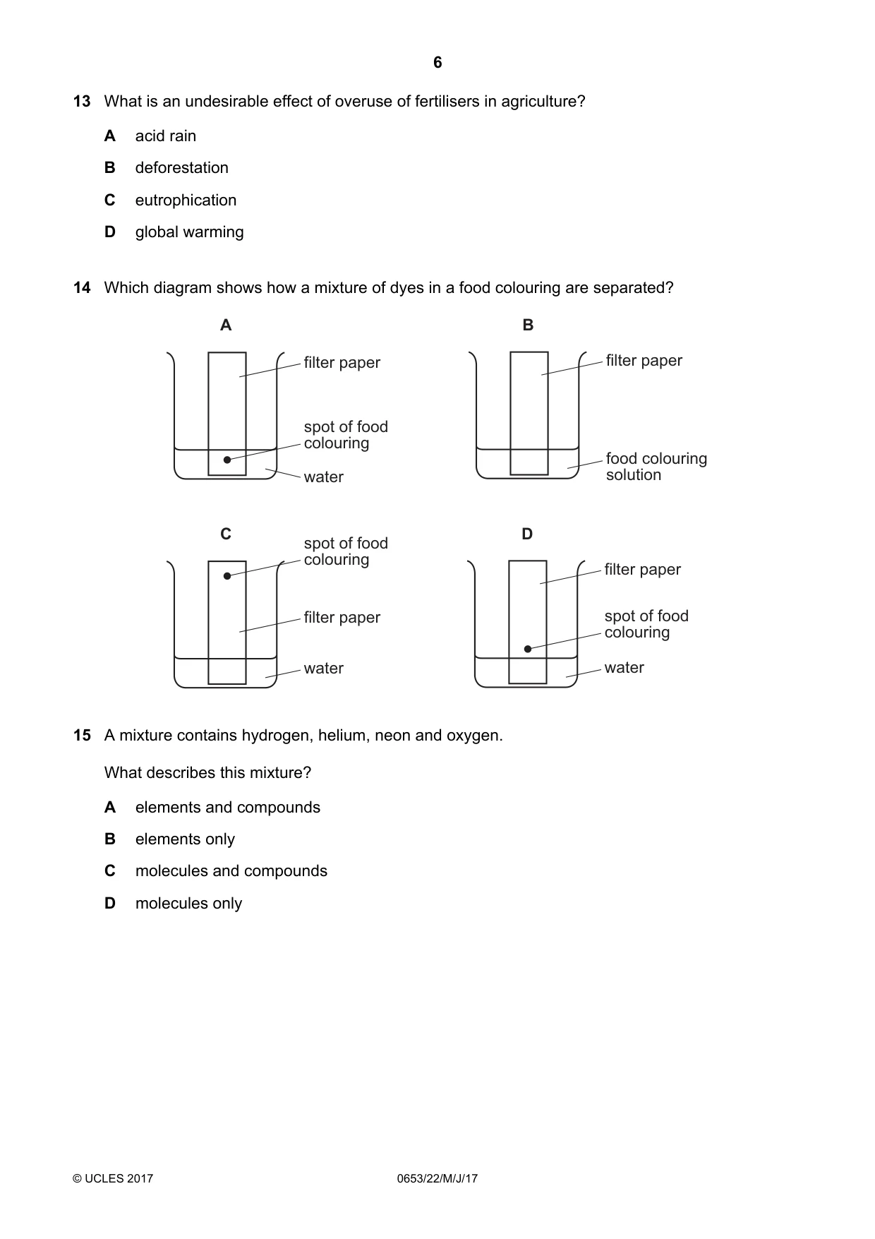 Cambridge IGCSE Science - Combined 0653 2017 May/June Paper 2 · Variant 2 question paper, page 6 of 16
