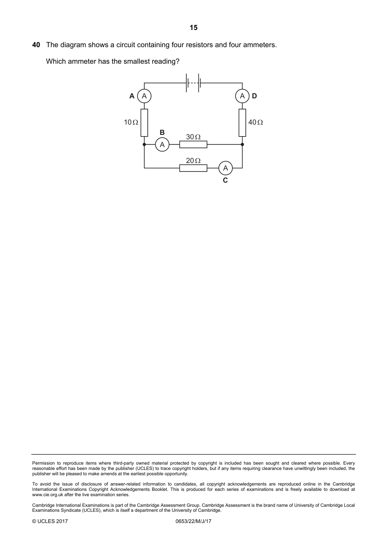 Cambridge IGCSE Science - Combined 0653 2017 May/June Paper 2 · Variant 2 question paper, page 15 of 16