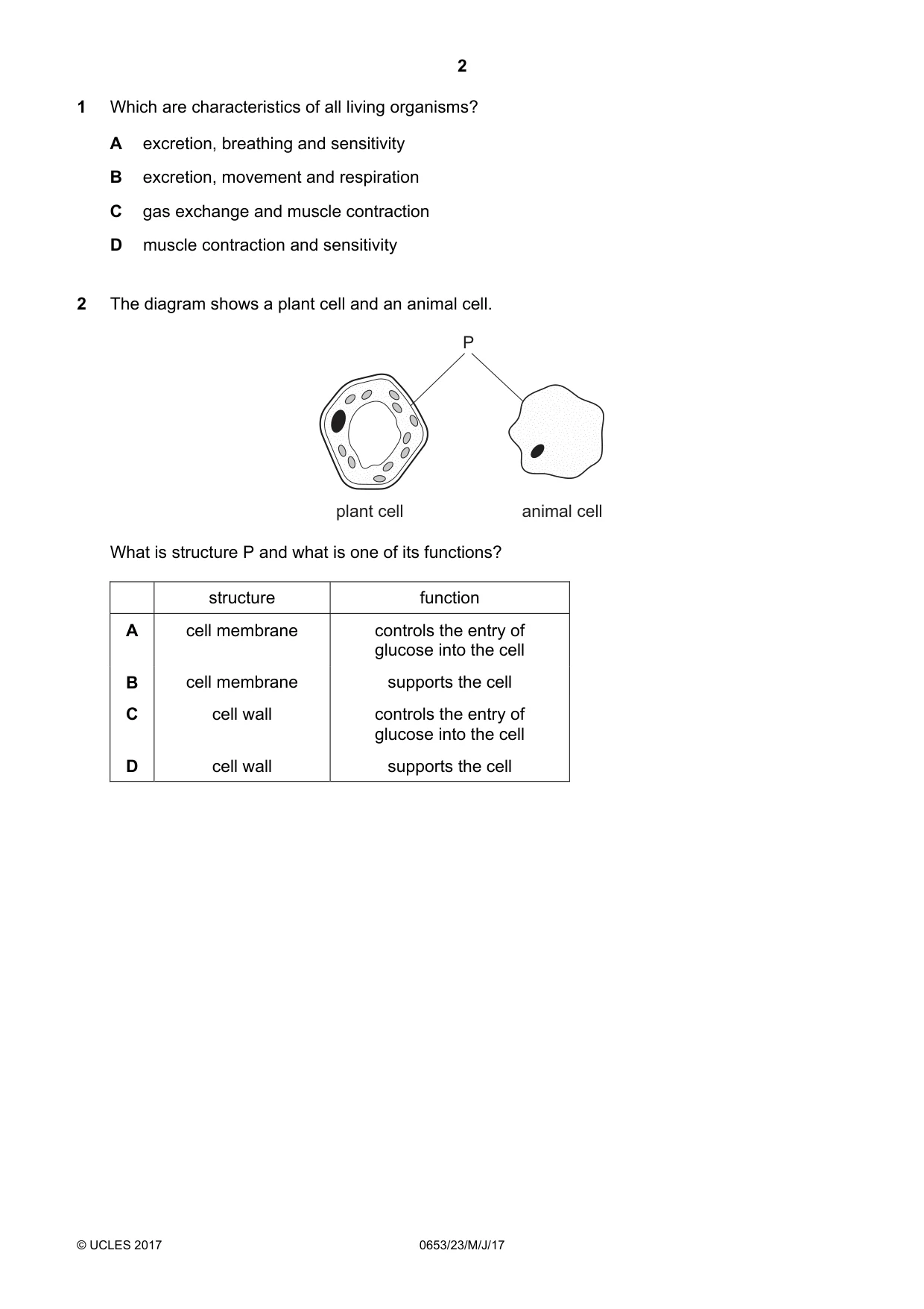 Cambridge IGCSE Science - Combined 0653 2017 May/June Paper 2 · Variant 3 question paper, page 2 of 16