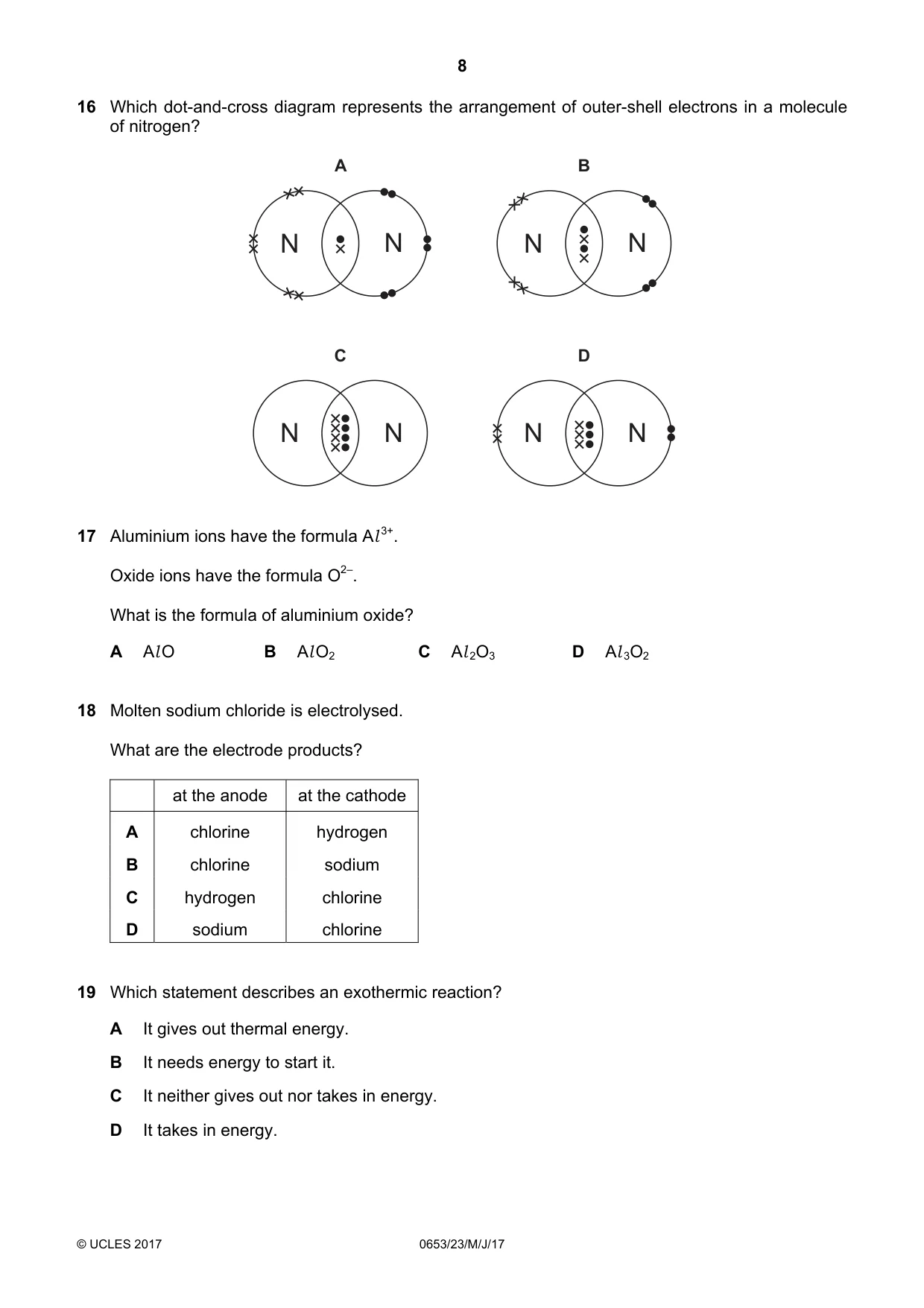 Cambridge IGCSE Science - Combined 0653 2017 May/June Paper 2 · Variant 3 question paper, page 8 of 16