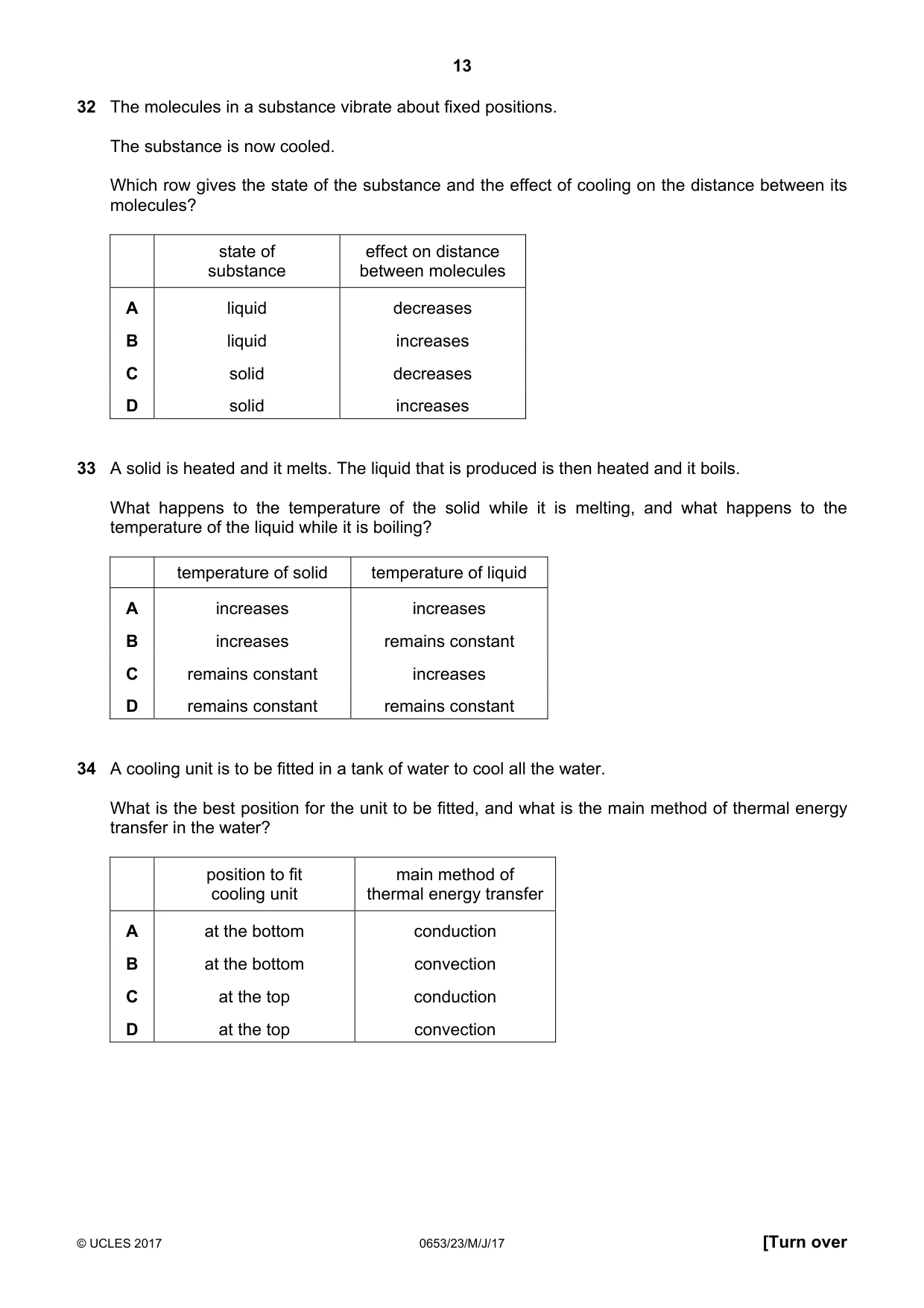 Cambridge IGCSE Science - Combined 0653 2017 May/June Paper 2 · Variant 3 question paper, page 13 of 16